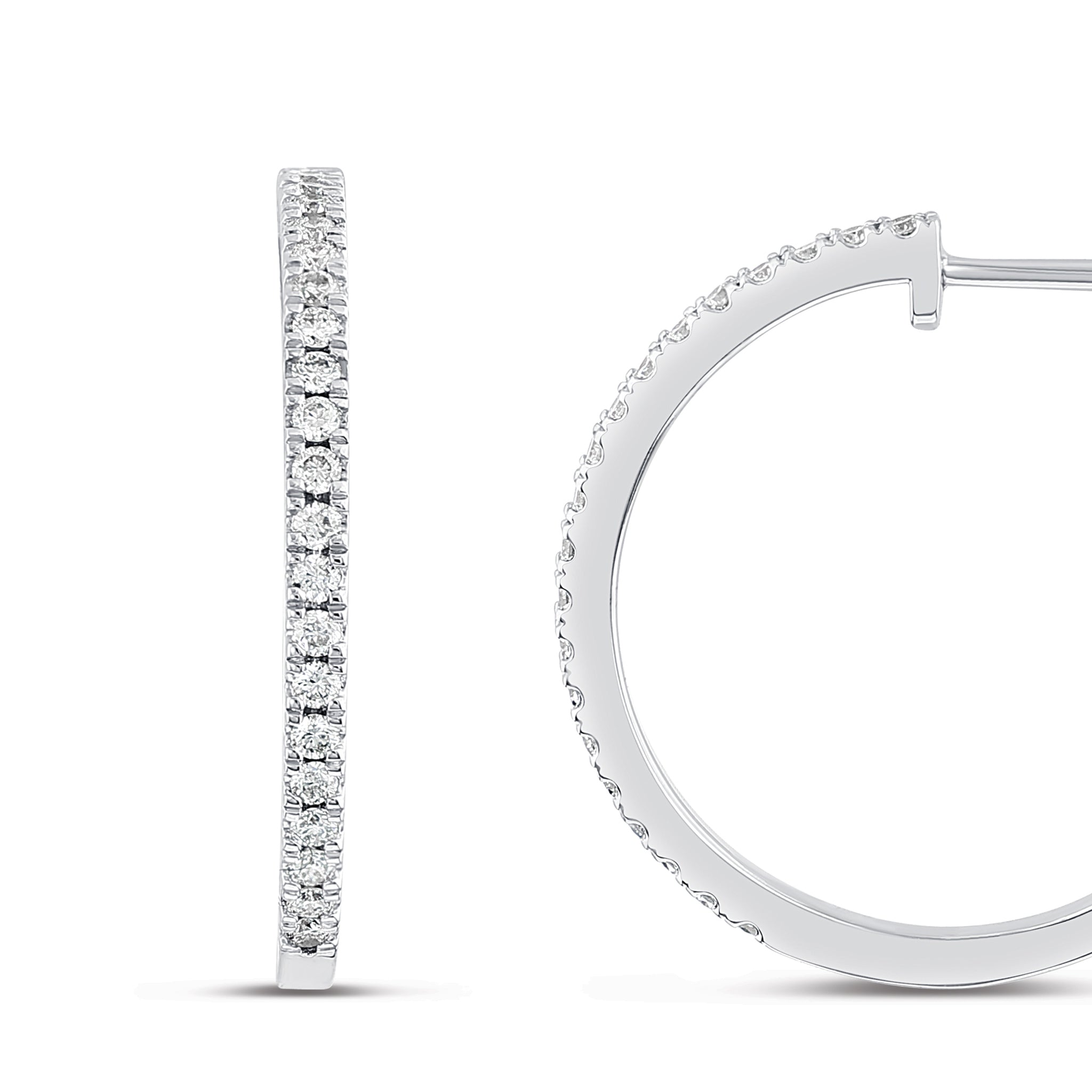 Hoop Diamond Earrings