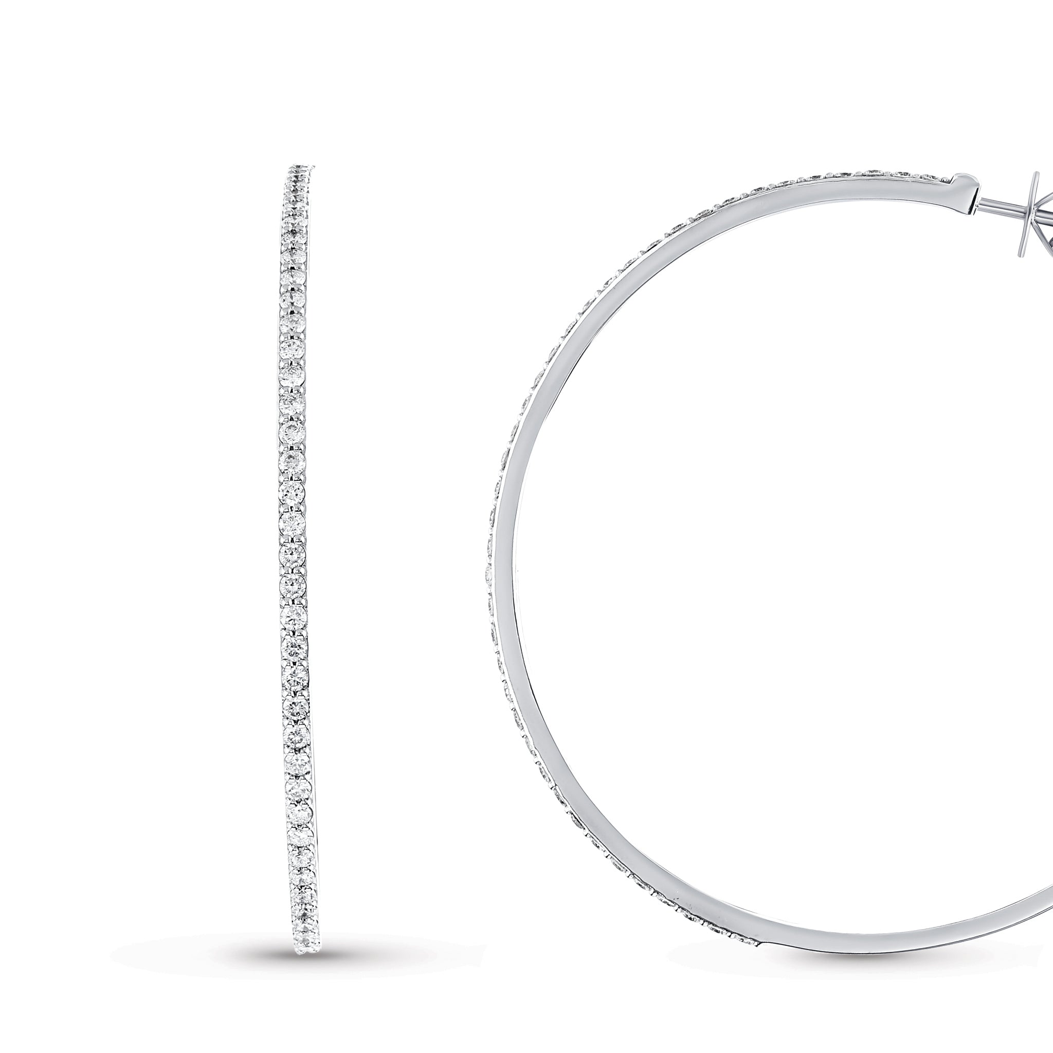 Hoop Diamond Earrings