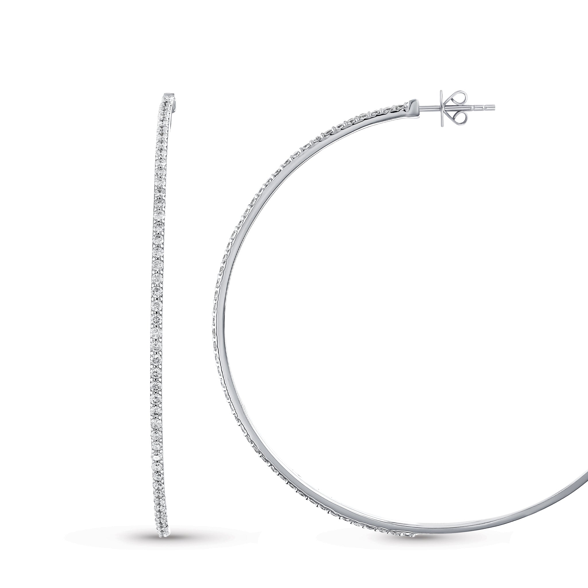 Hoop Diamond Earrings