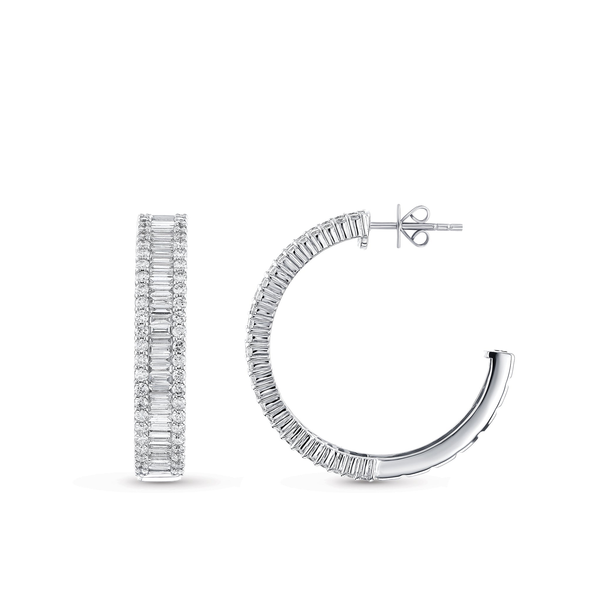 Hoop Diamond Earrings