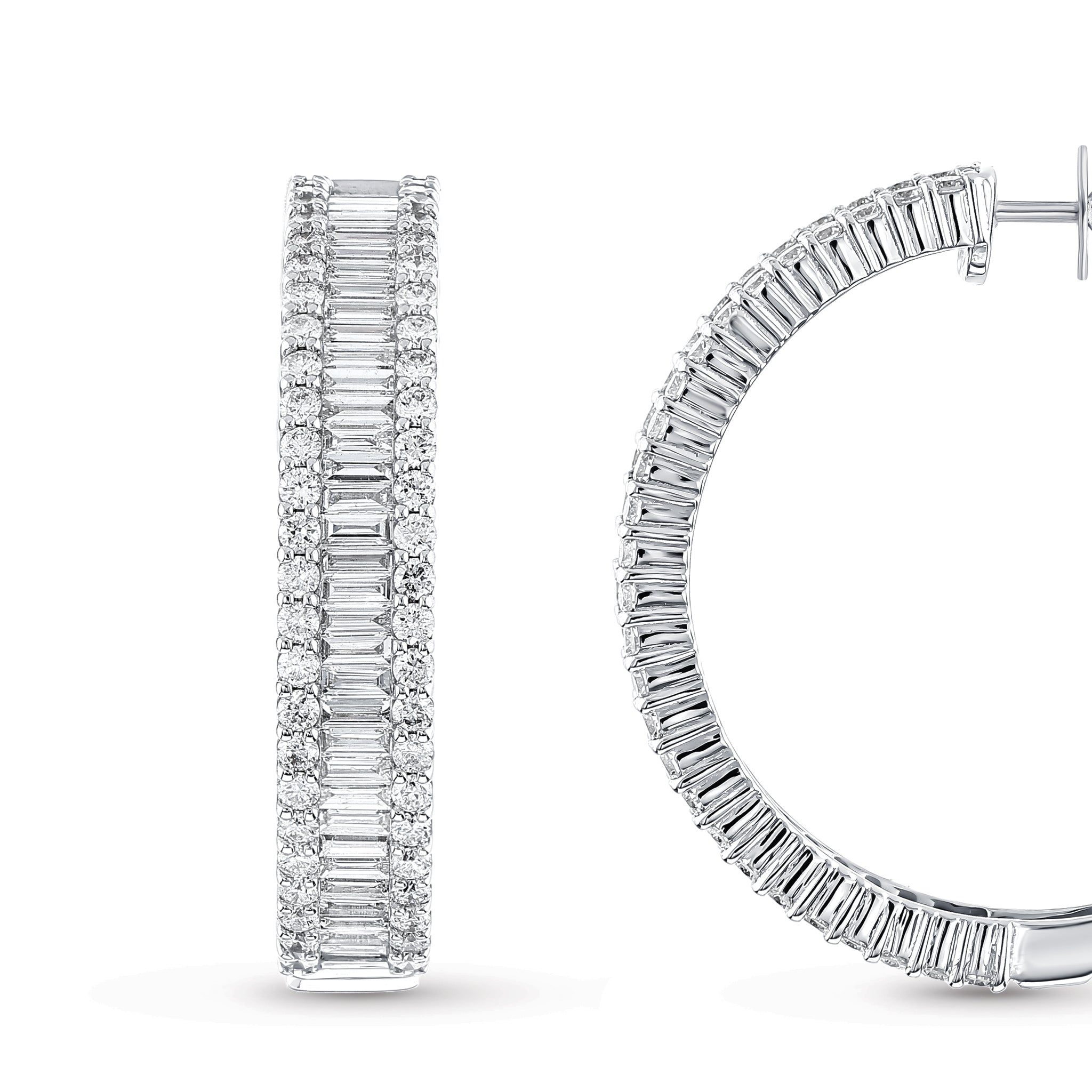 Hoop Diamond Earrings