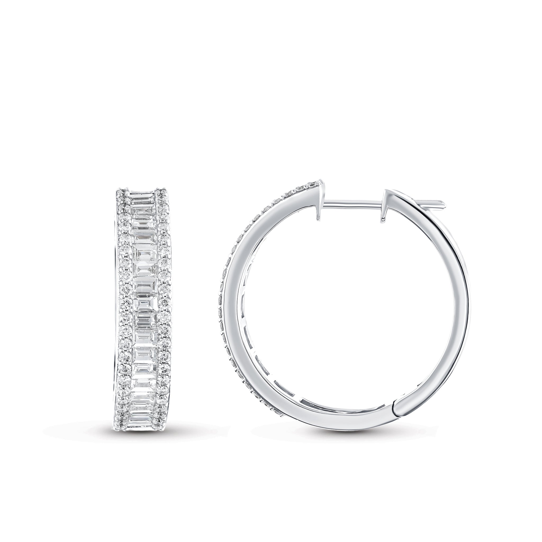Hoop Diamond Earrings
