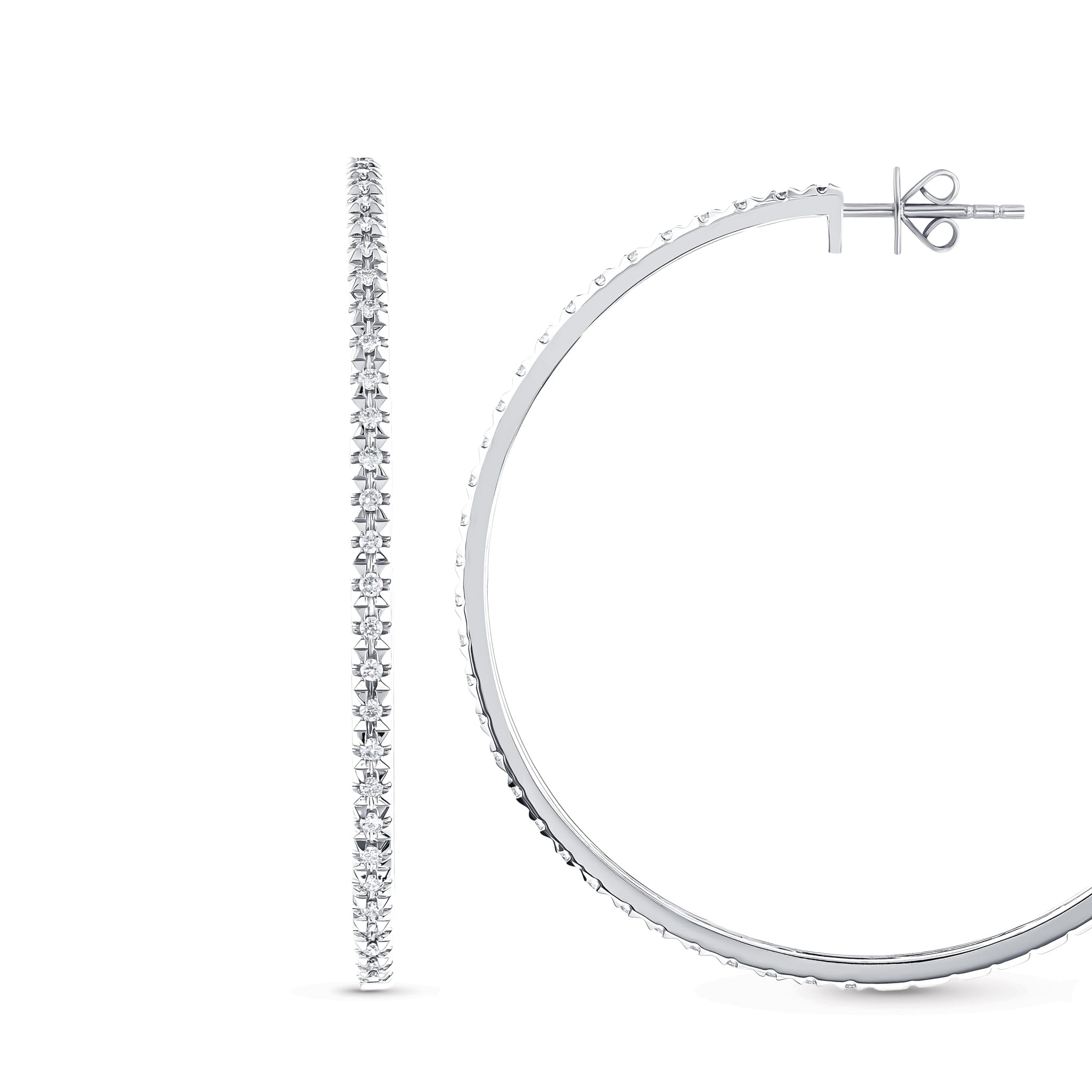 Hoop Diamond Earrings
