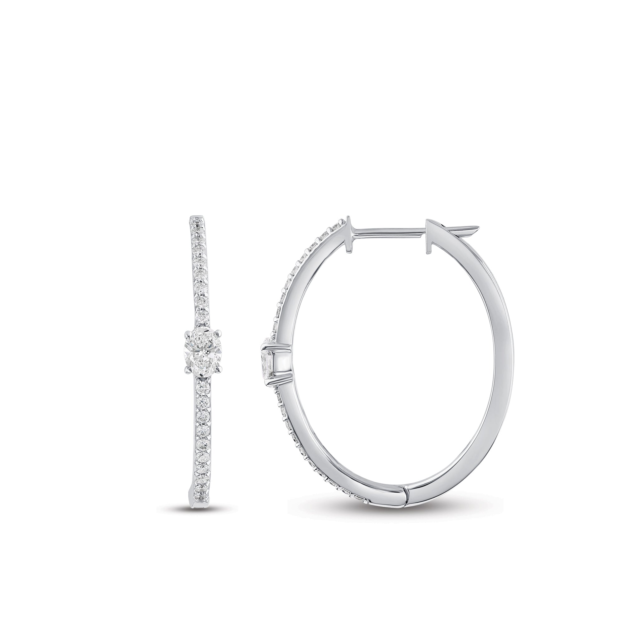 Hoop Diamond Earrings