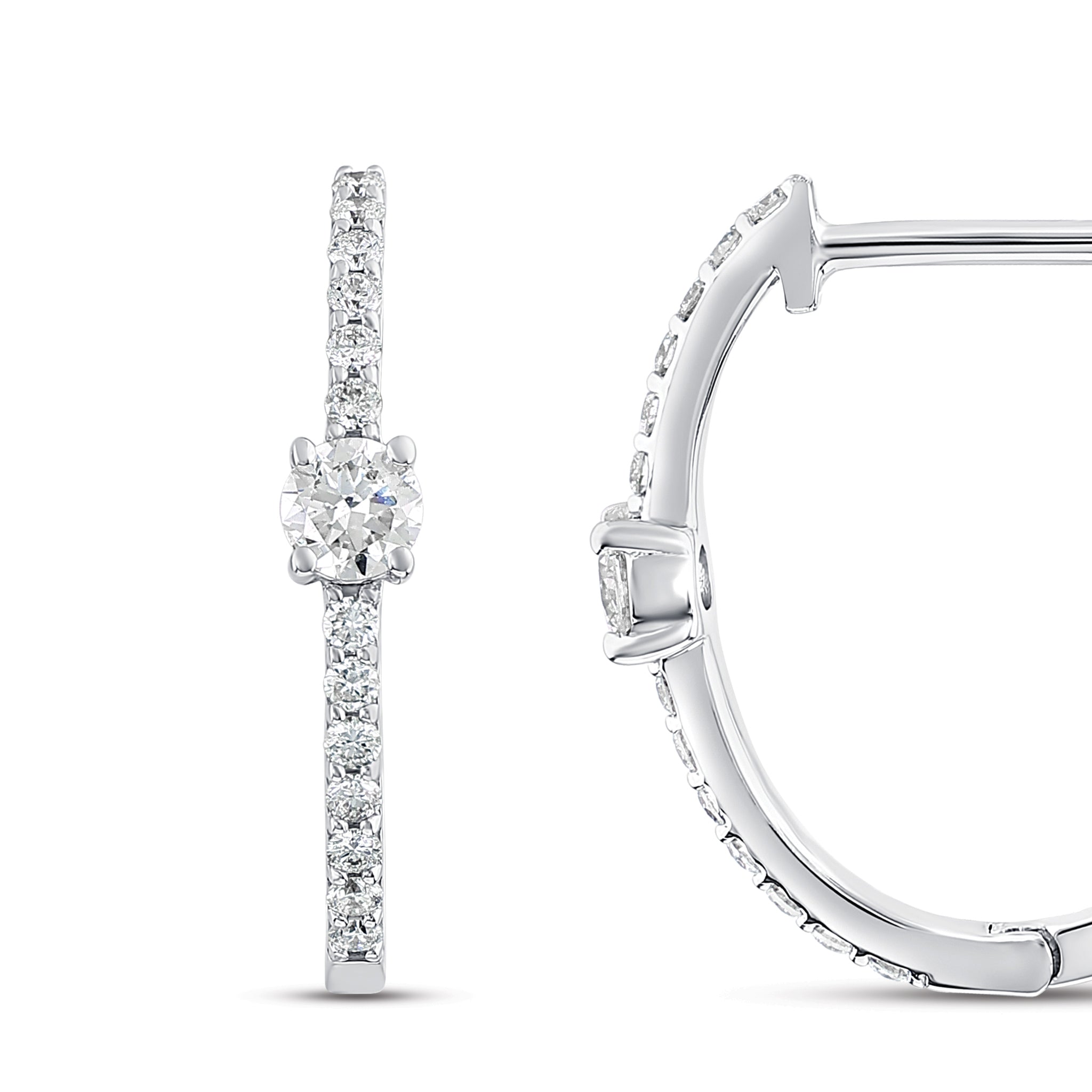 Hoop Diamond Earrings