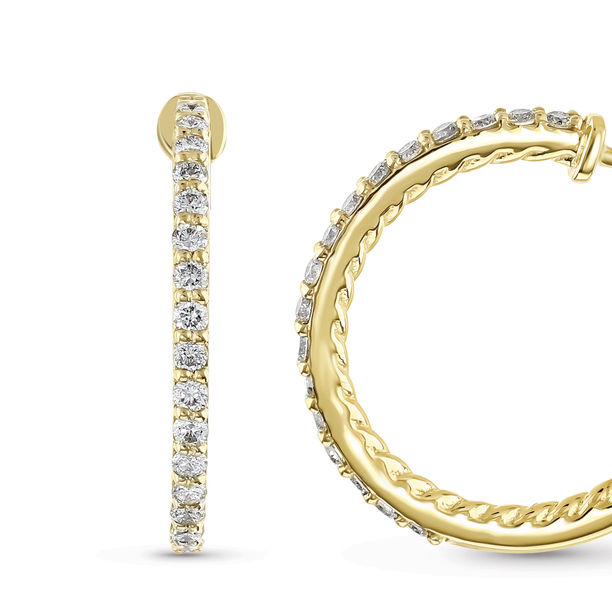 Hoop Diamond Earrings
