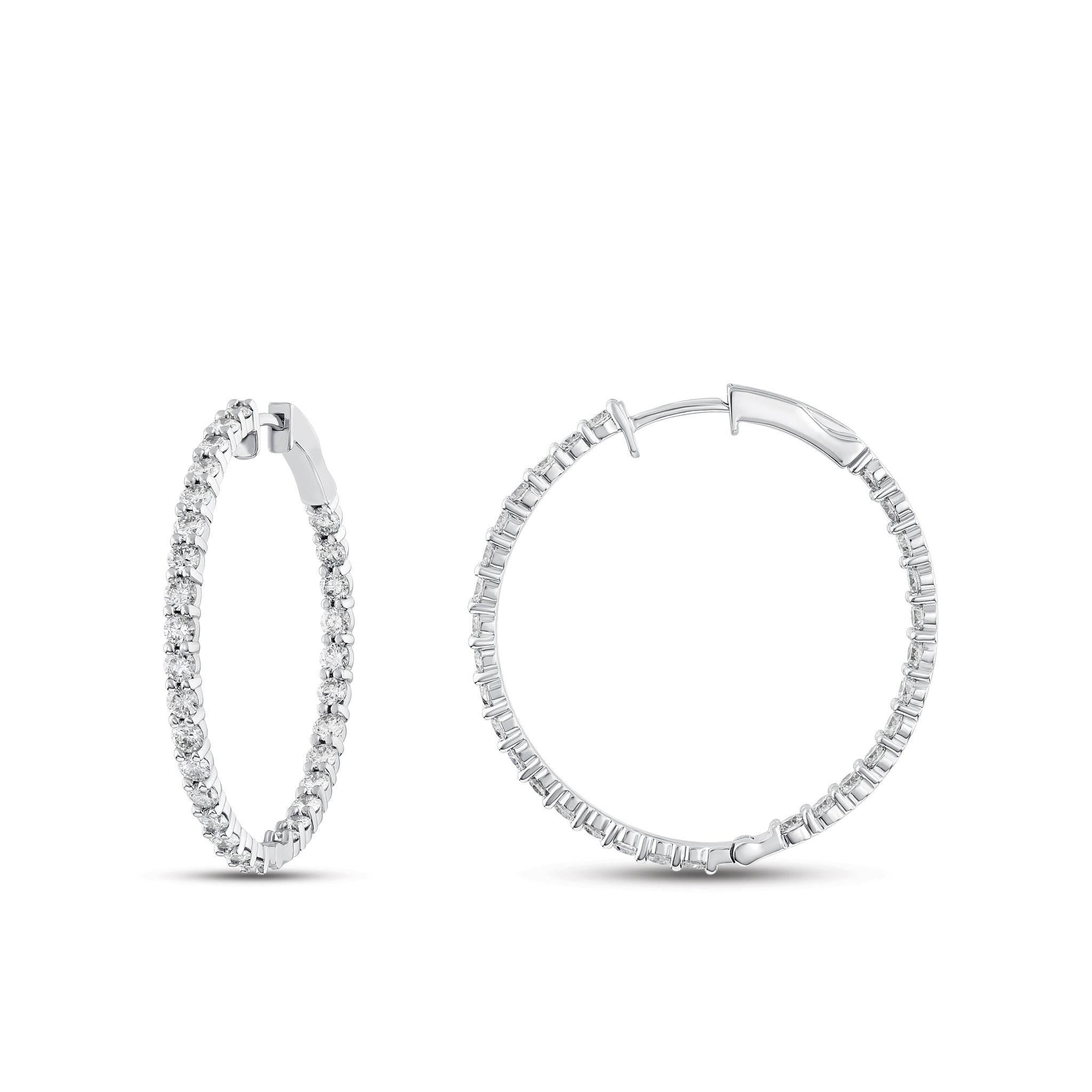 Hoop Diamond Earrings