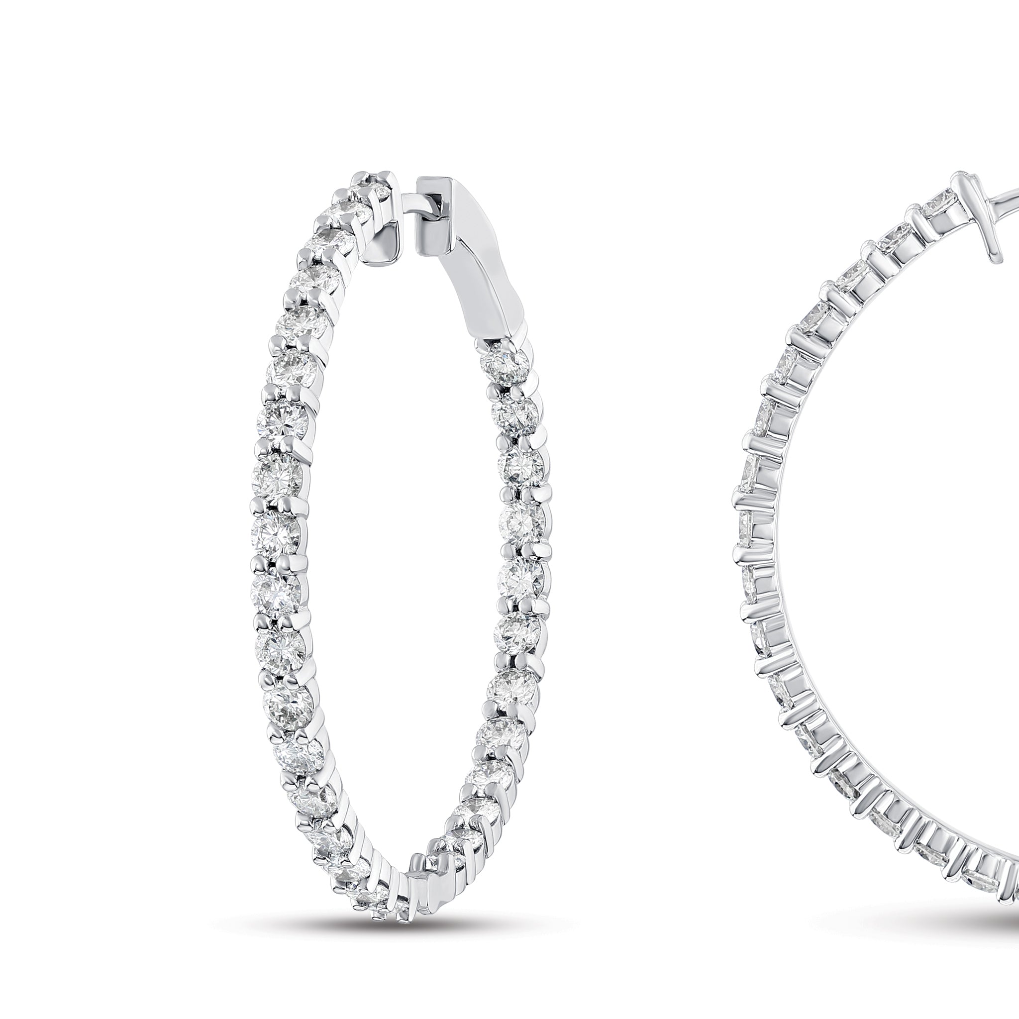 Hoop Diamond Earrings