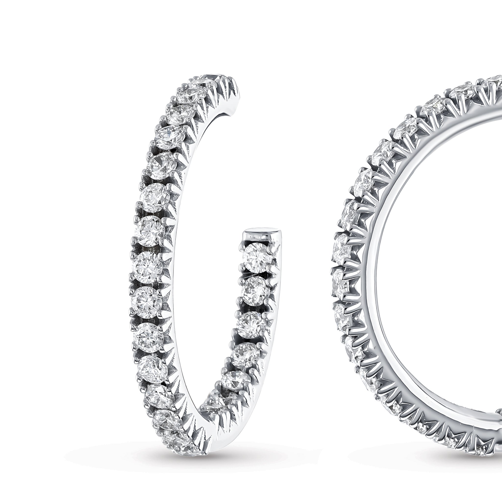 Hoop Diamond Earrings