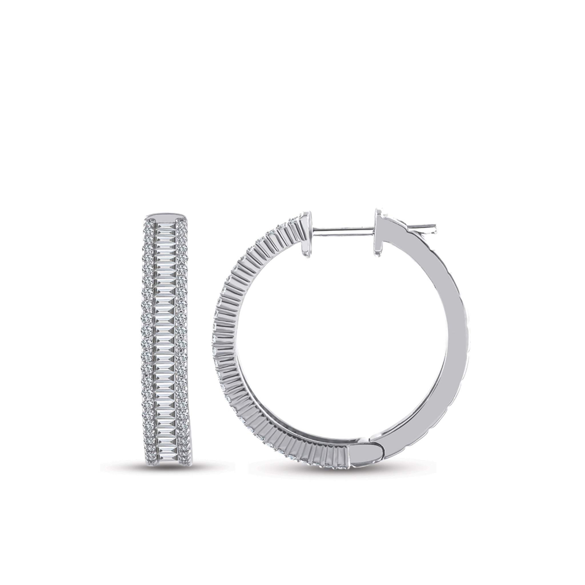 Hoop Diamond Earrings