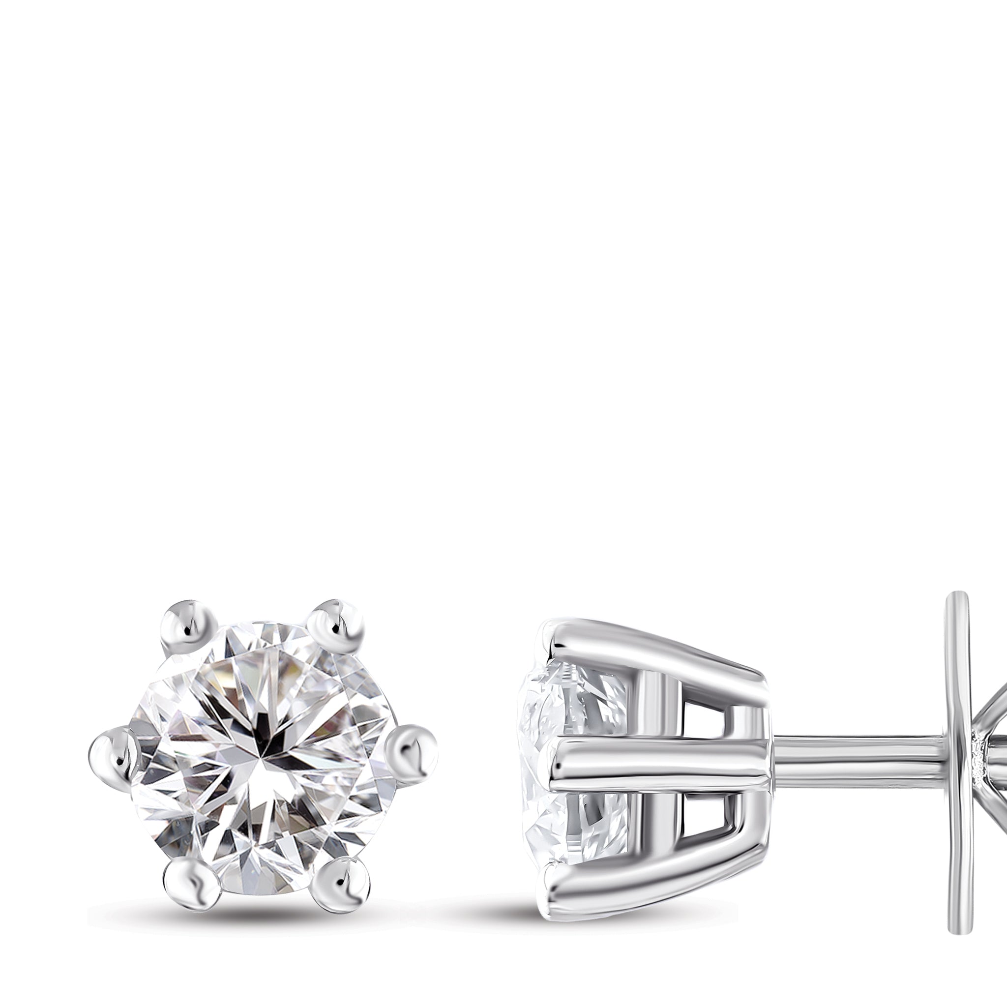 Solitaire Diamond Engagement Earrings
