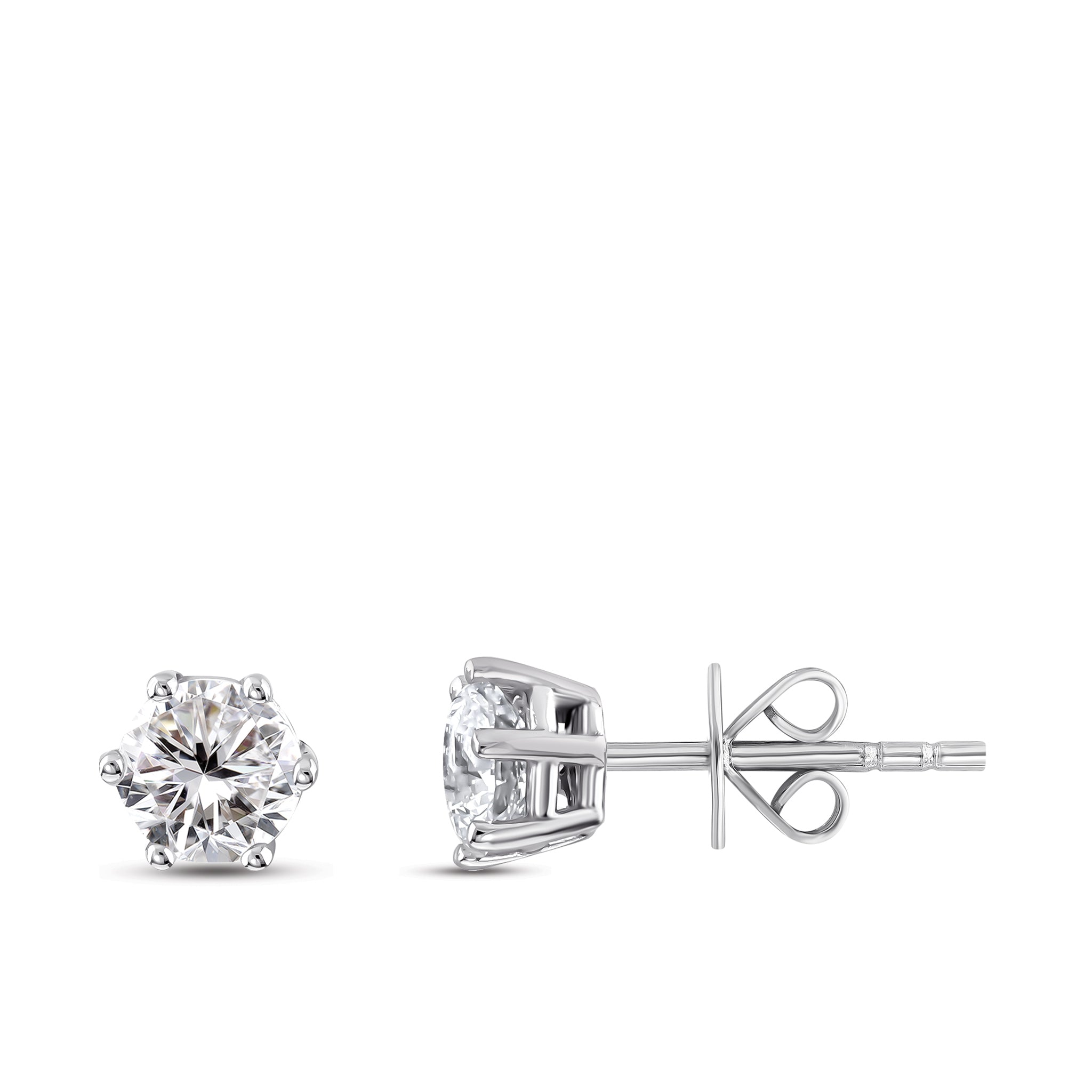 Solitaire Diamond Engagement Earrings
