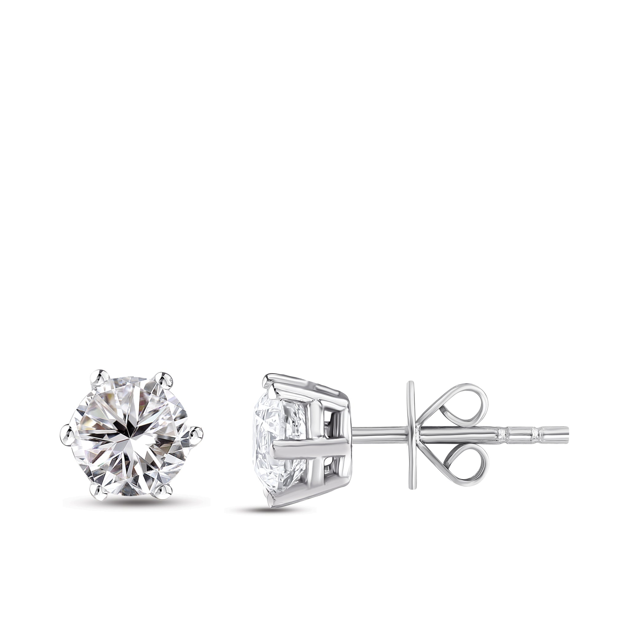 Solitaire Diamond Engagement Earrings