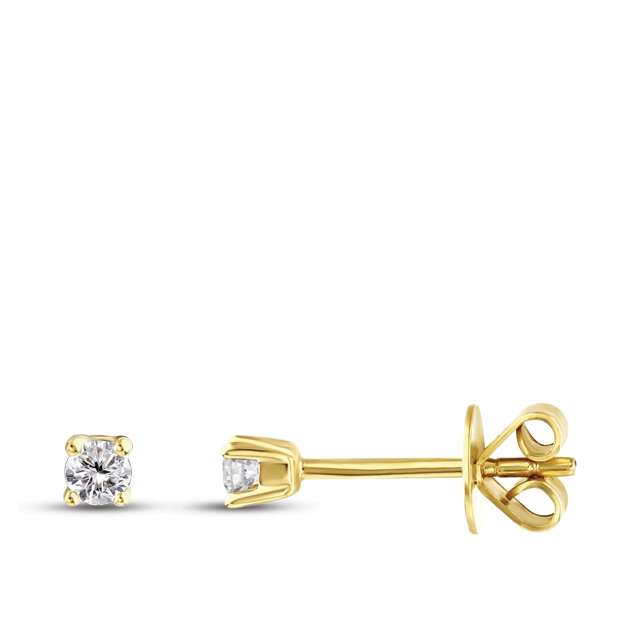Solitaire Diamond Stud Earrings