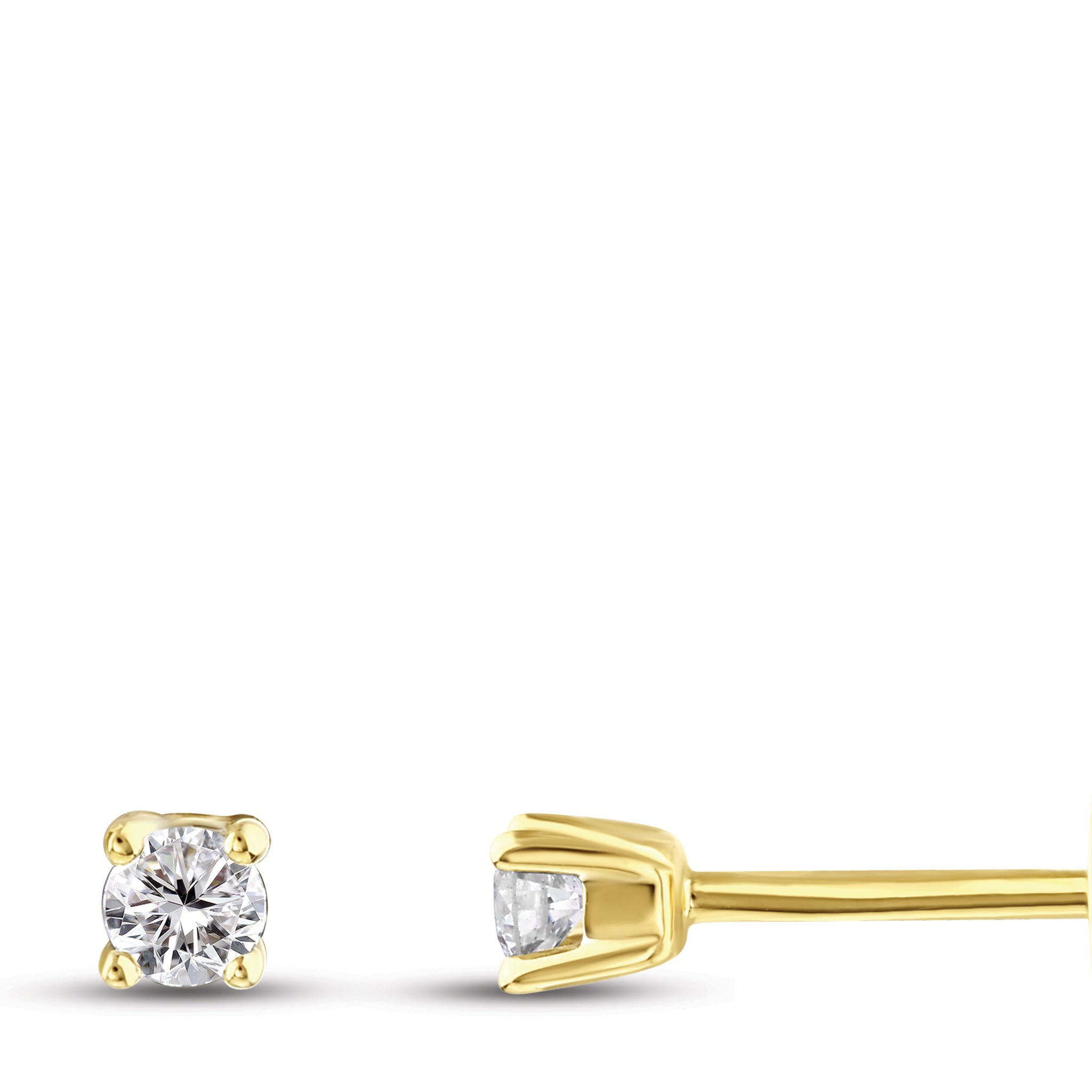 Solitaire Diamond Stud Earrings