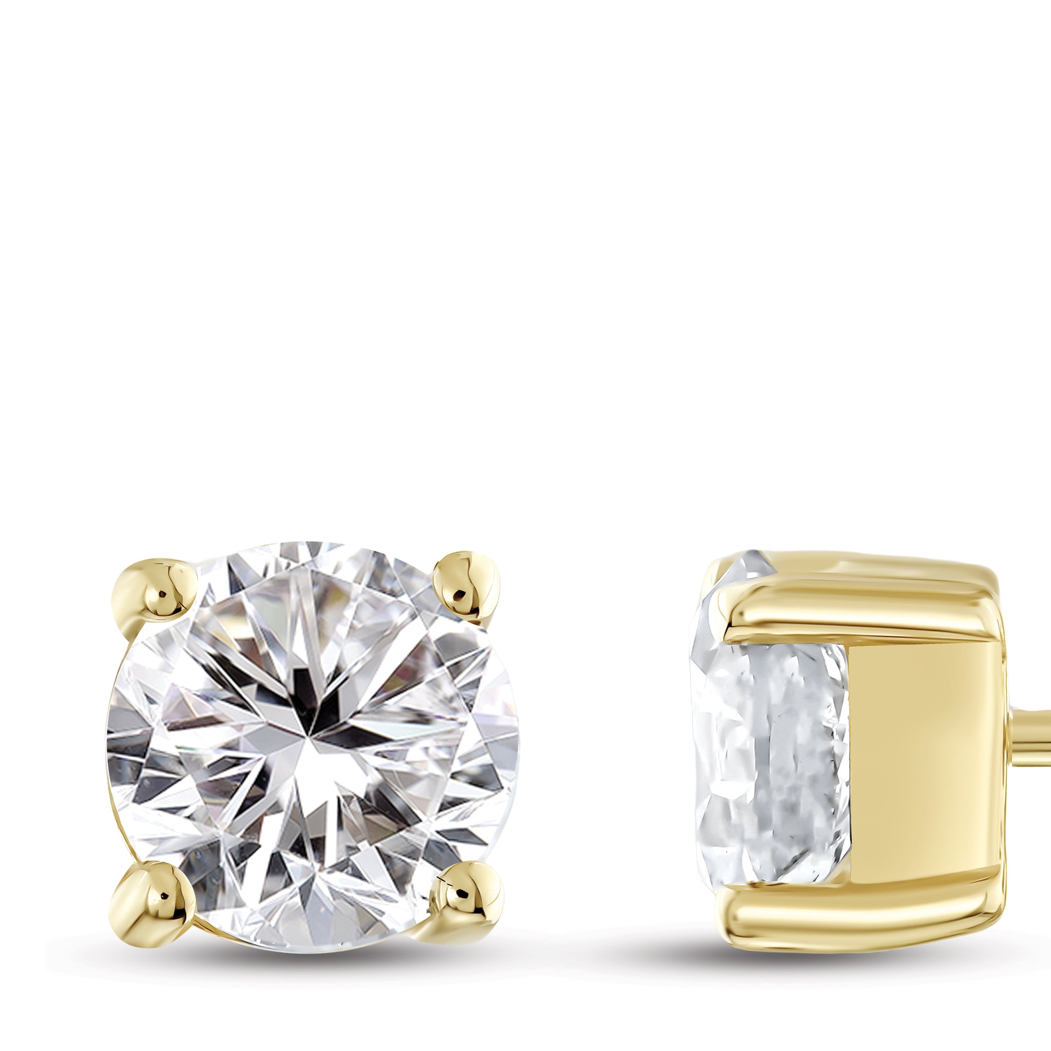 Solitaire Diamond Engagement Earrings