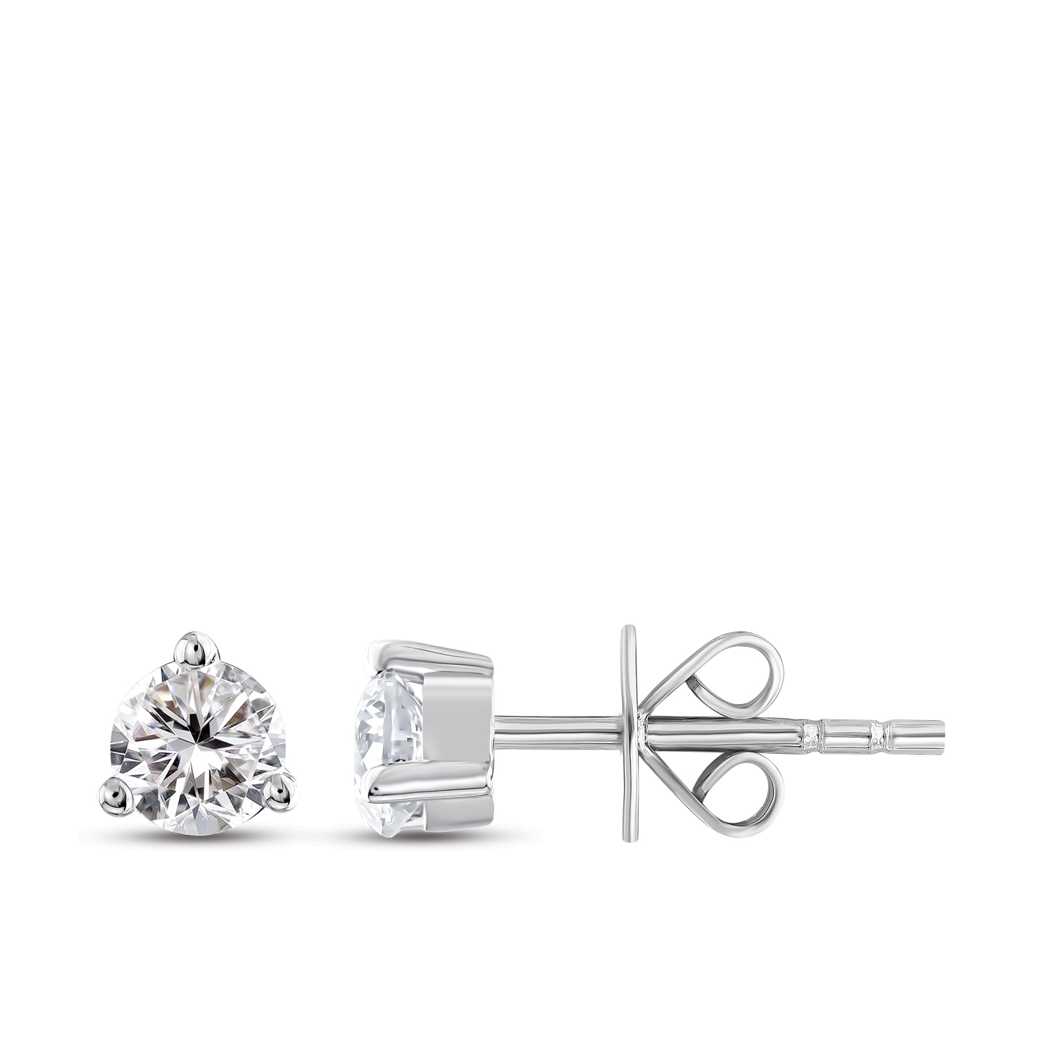 Solitaire Diamond Engagement Earrings