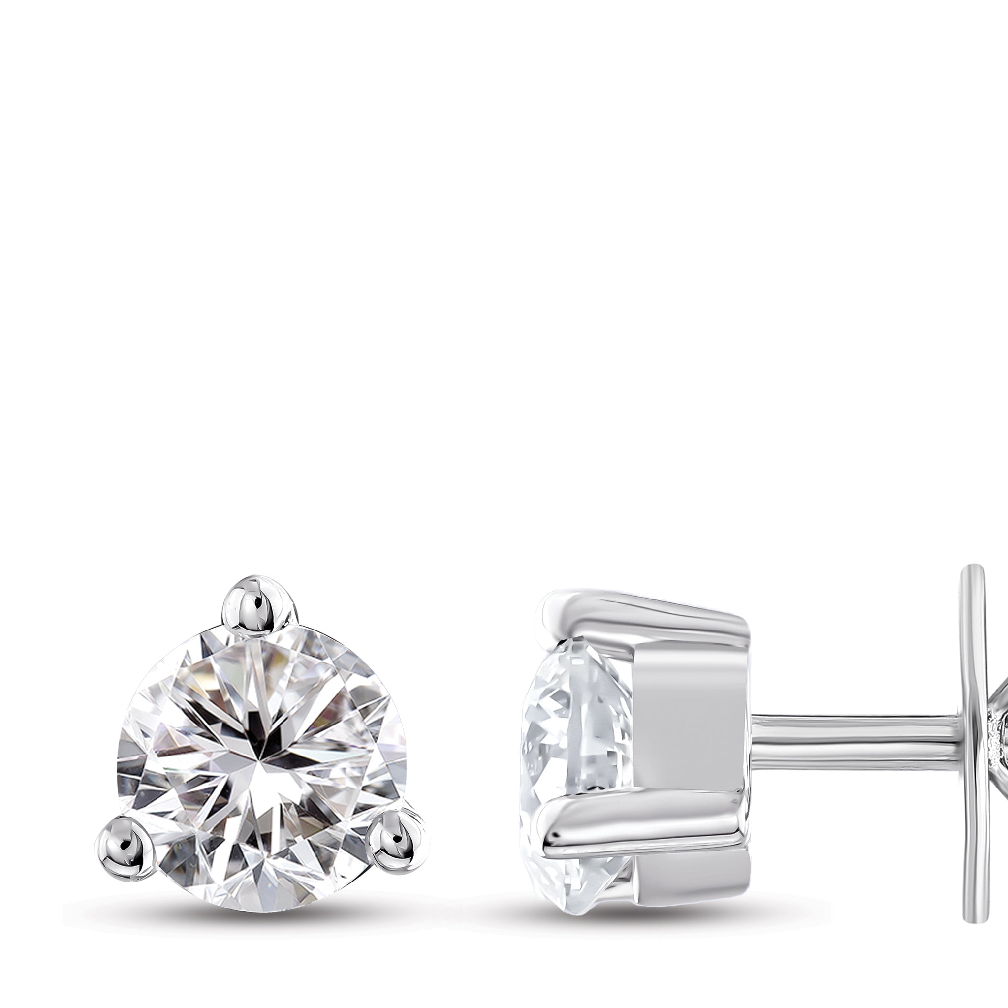 Solitaire Diamond Engagement Earrings
