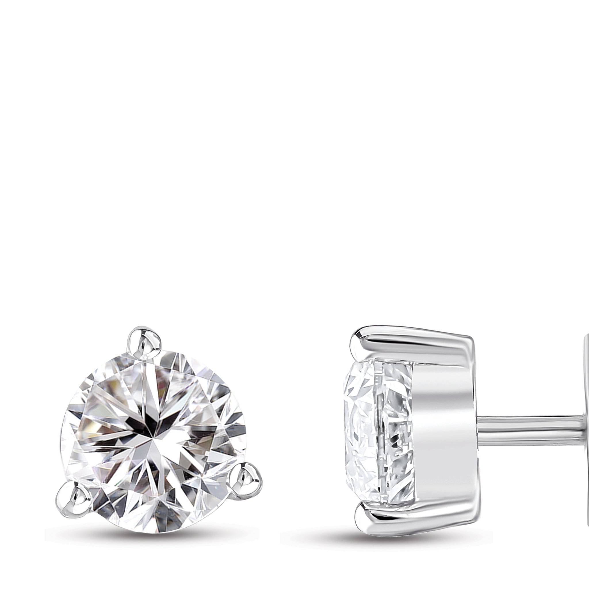 Solitaire Diamond Engagement Earrings