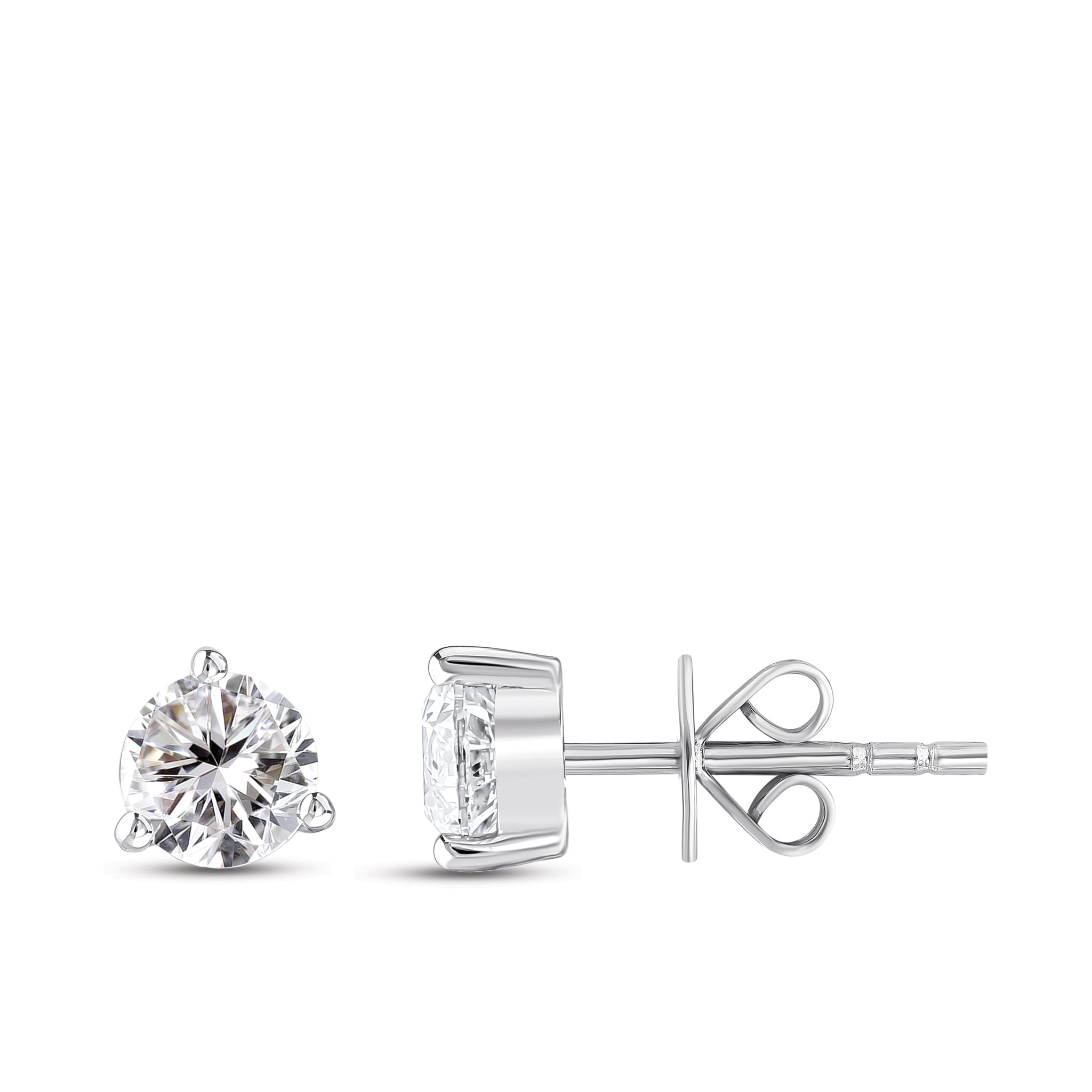 Solitaire Diamond Engagement Earrings