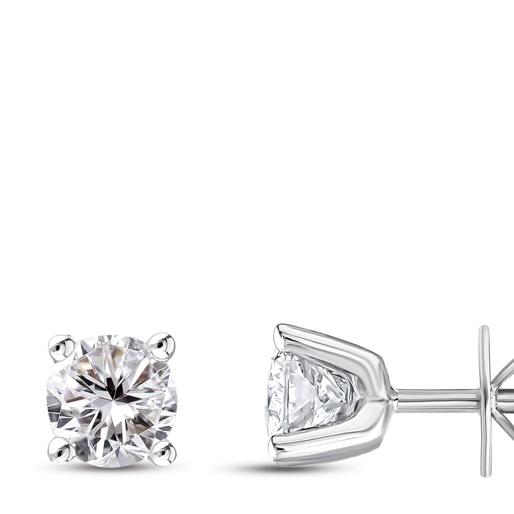 Solitaire Diamond Engagement Earrings