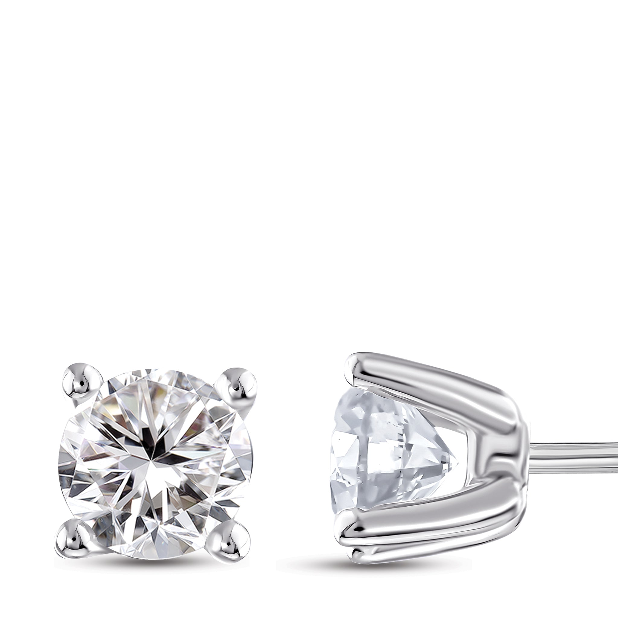Solitaire Diamond Engagement Earrings