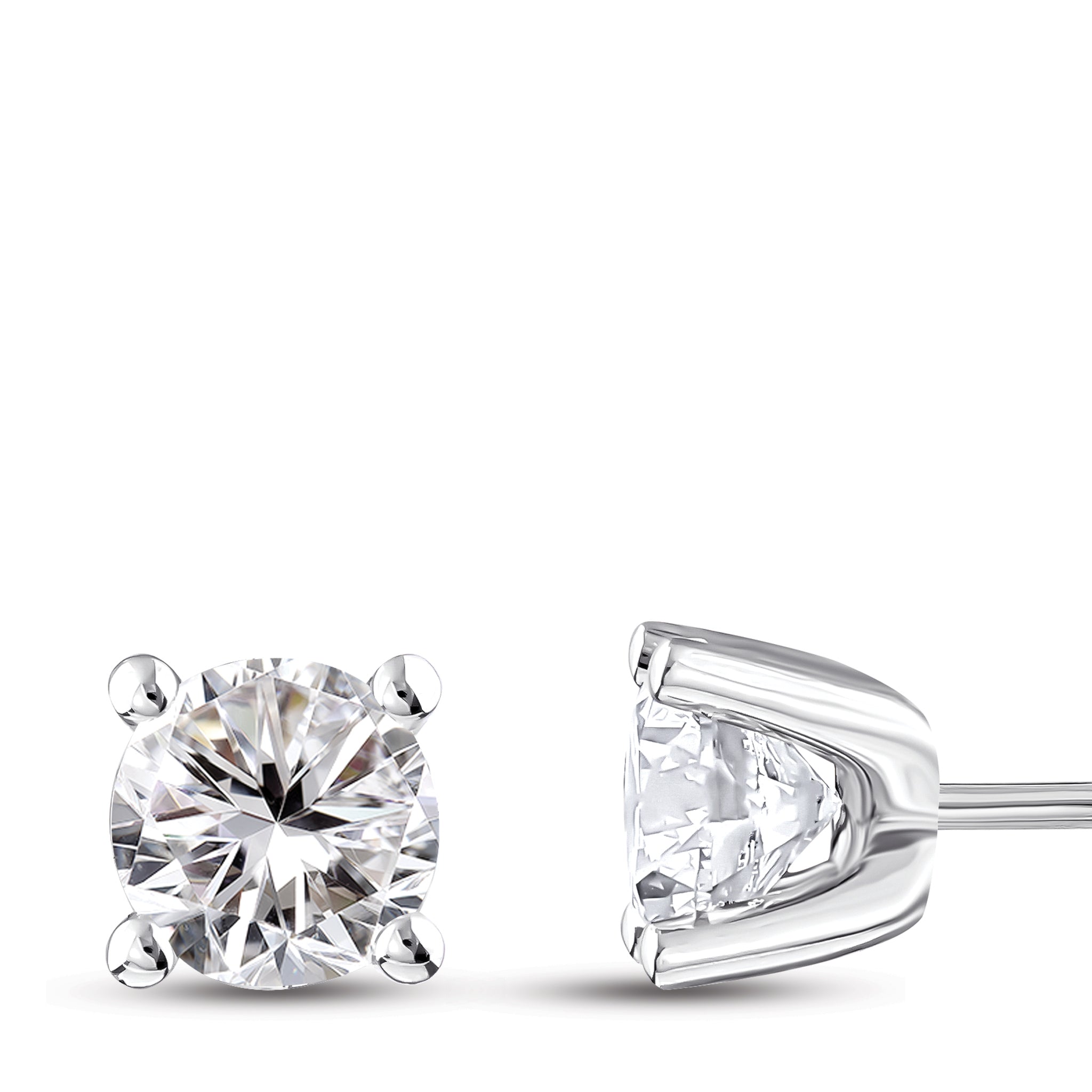 Solitaire Diamond Engagement Earrings
