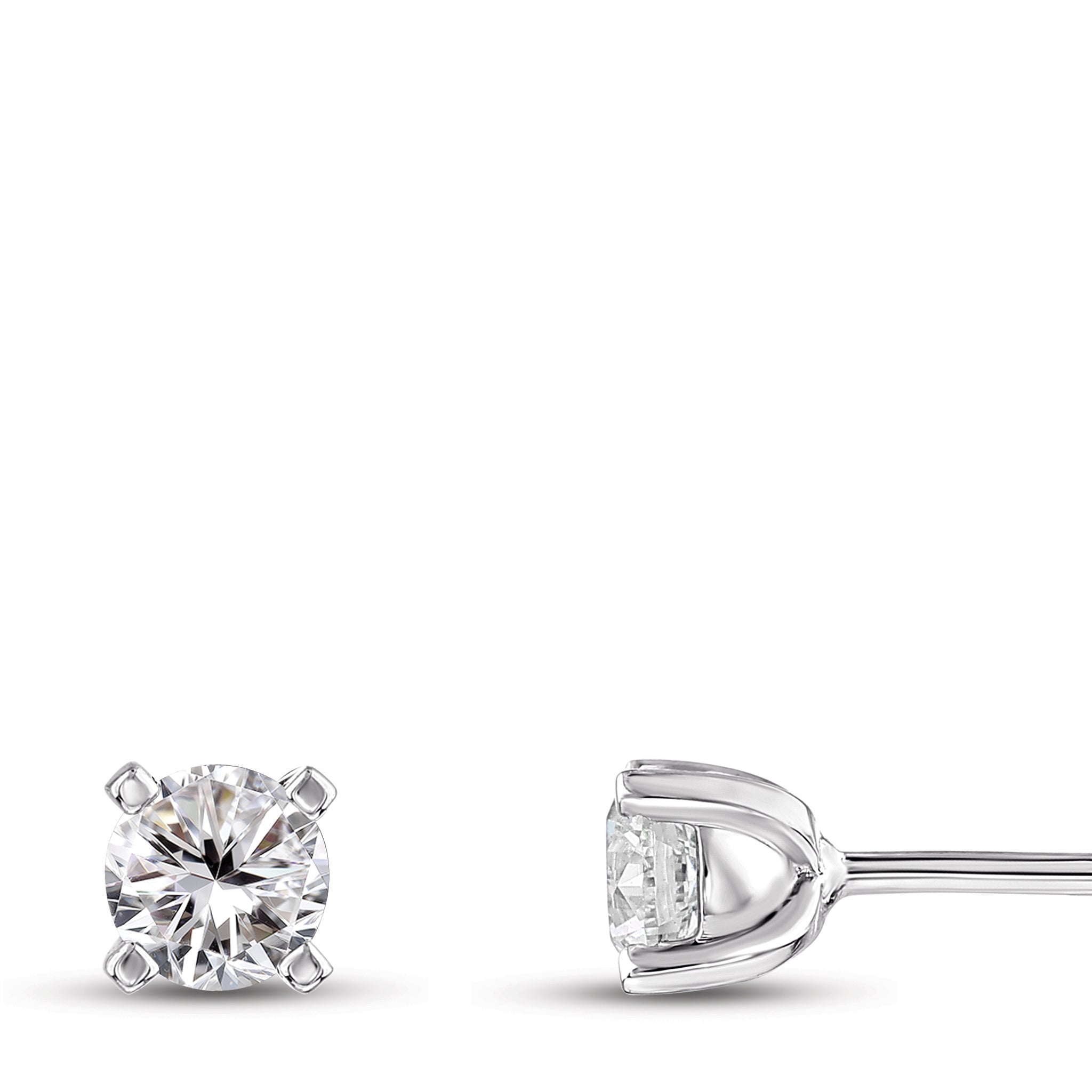 Solitaire Diamond Engagement Earrings