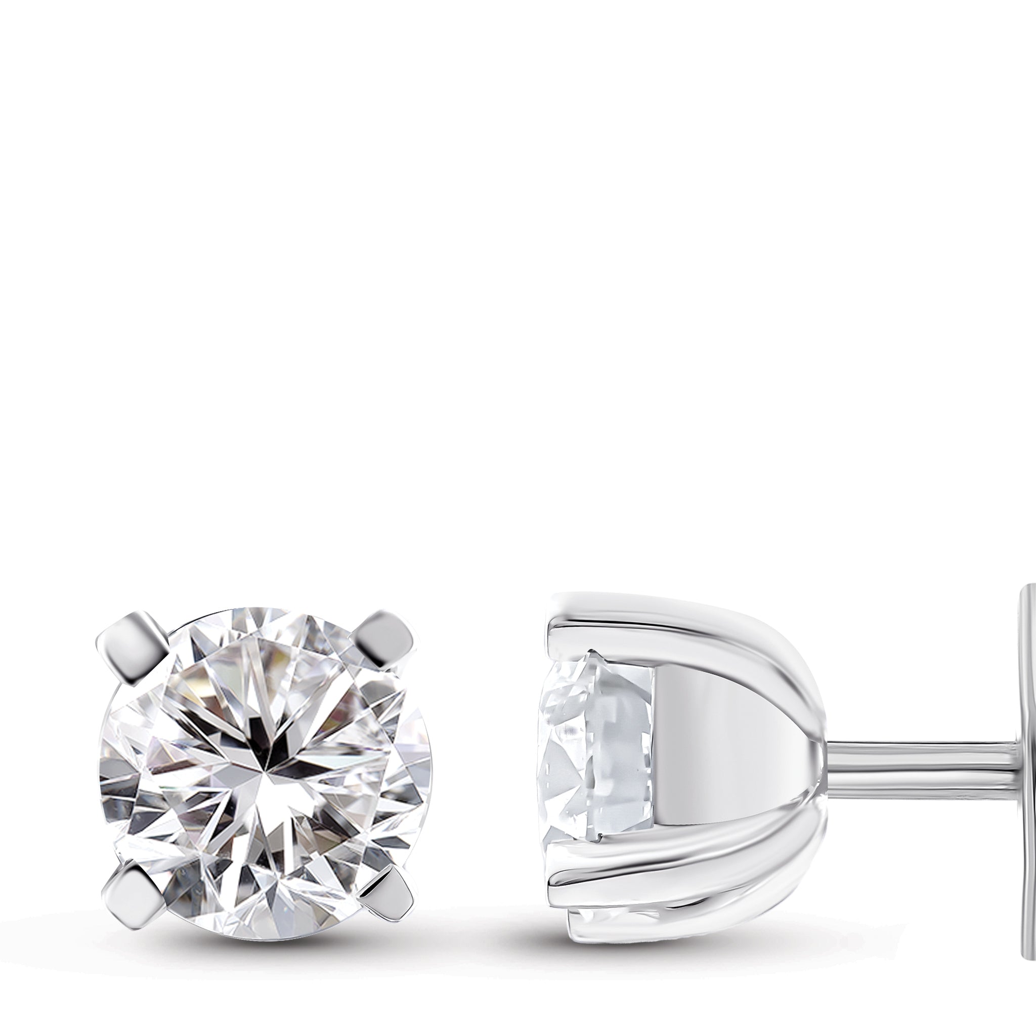 Solitaire Diamond Engagement Earrings