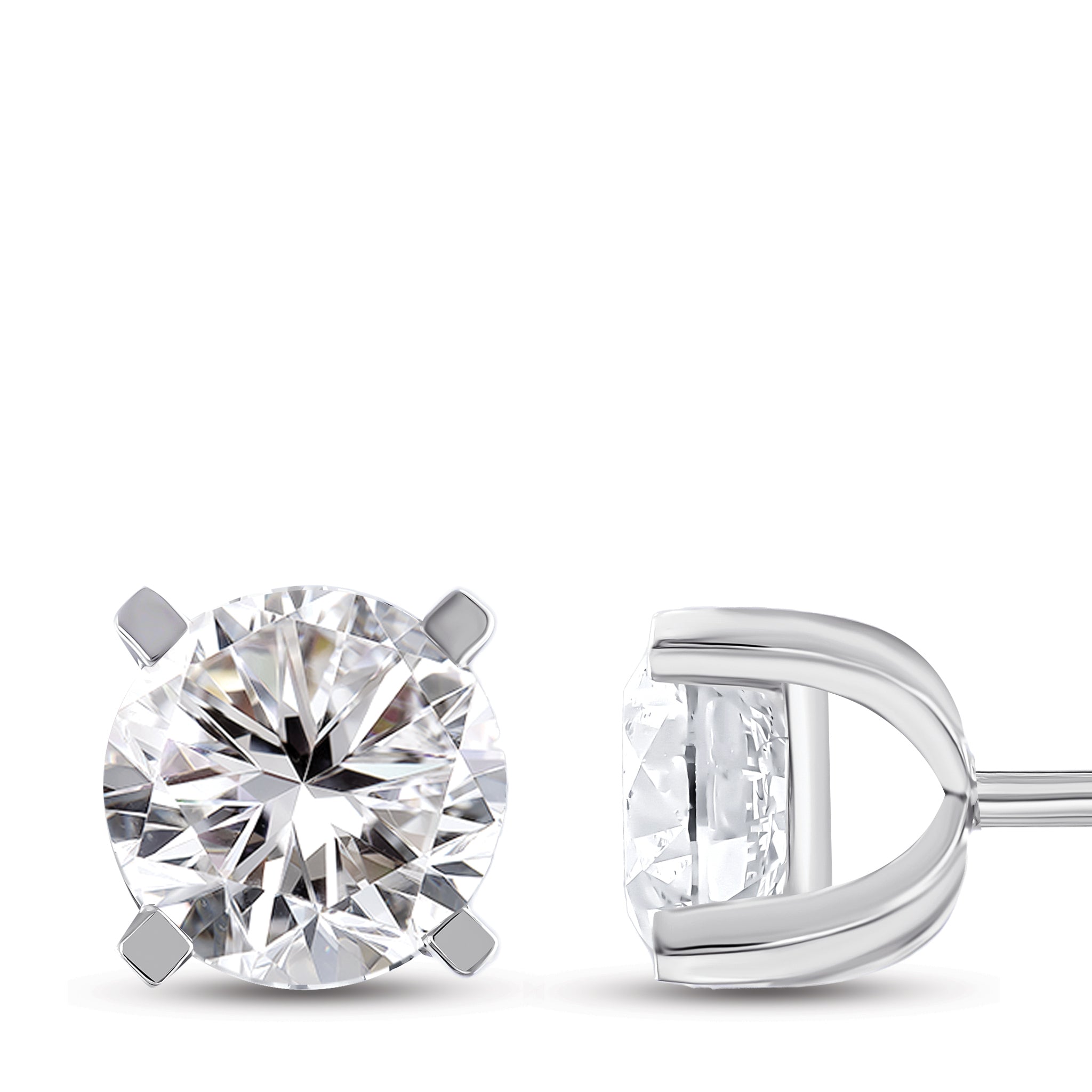 Solitaire Diamond Engagement Earrings