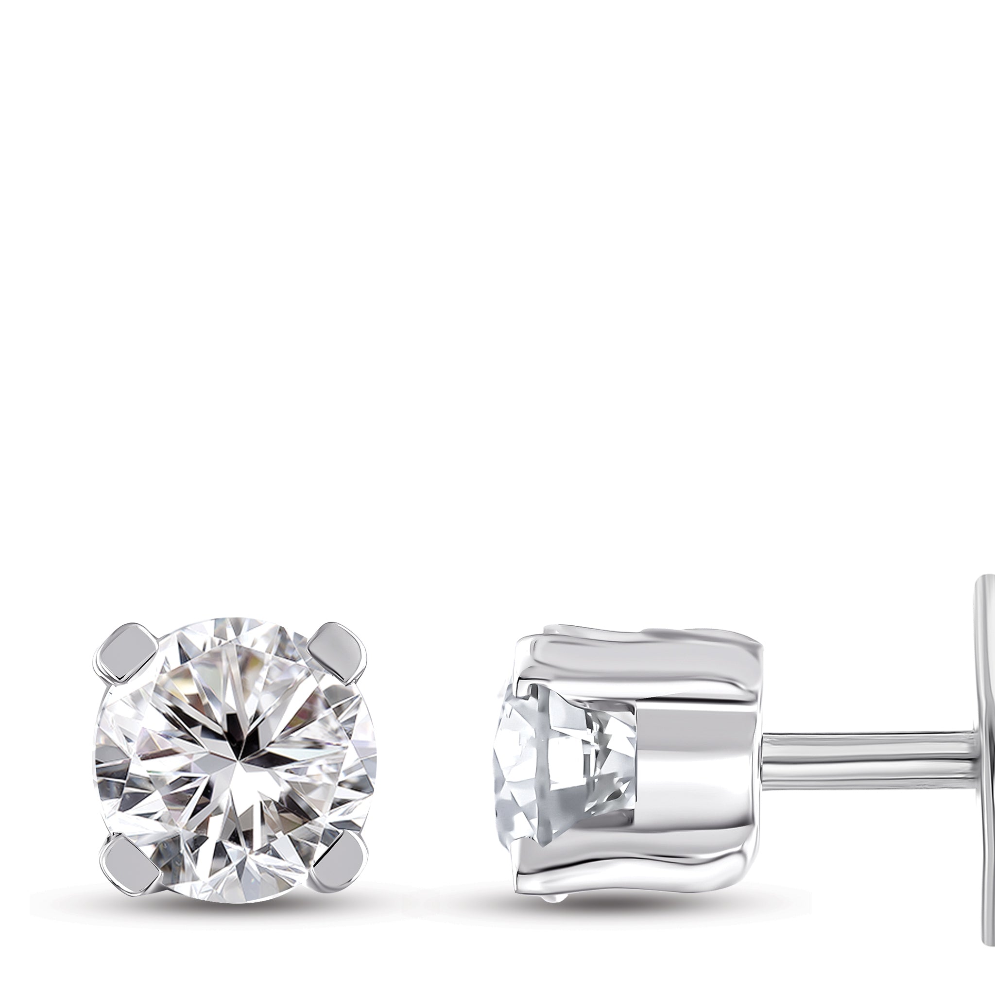 Solitaire Diamond Engagement Earrings