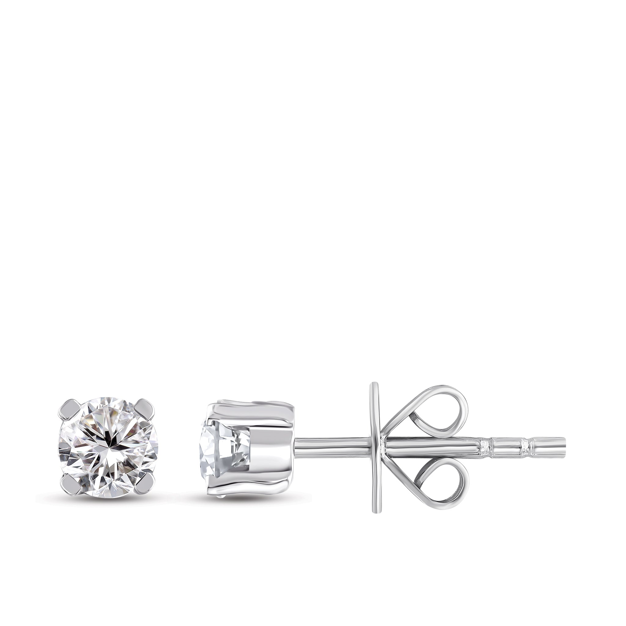 Solitaire Diamond Engagement Earrings