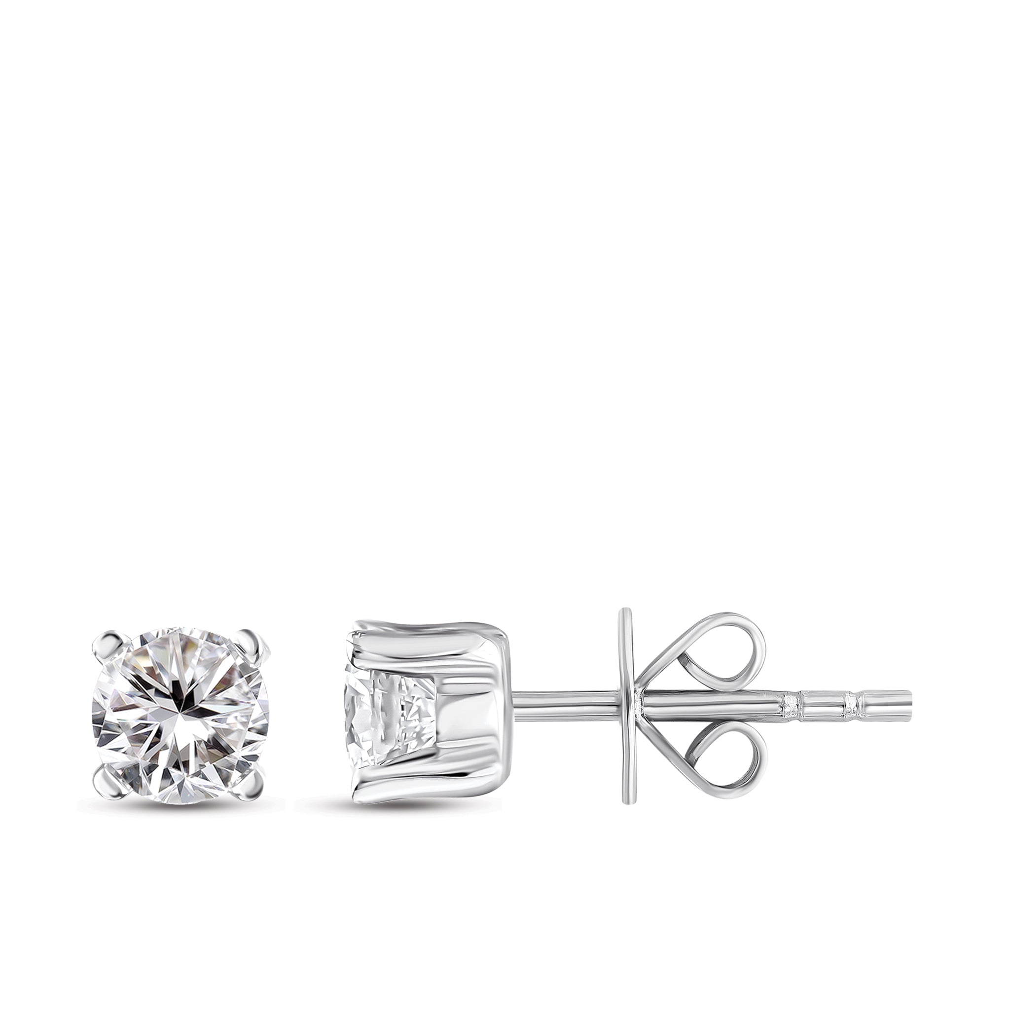 Solitaire Diamond Engagement Earrings