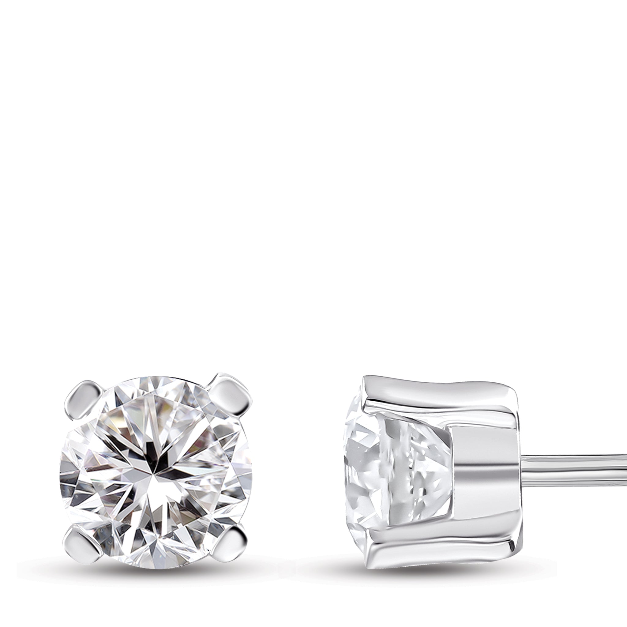 Solitaire Diamond Engagement Earrings