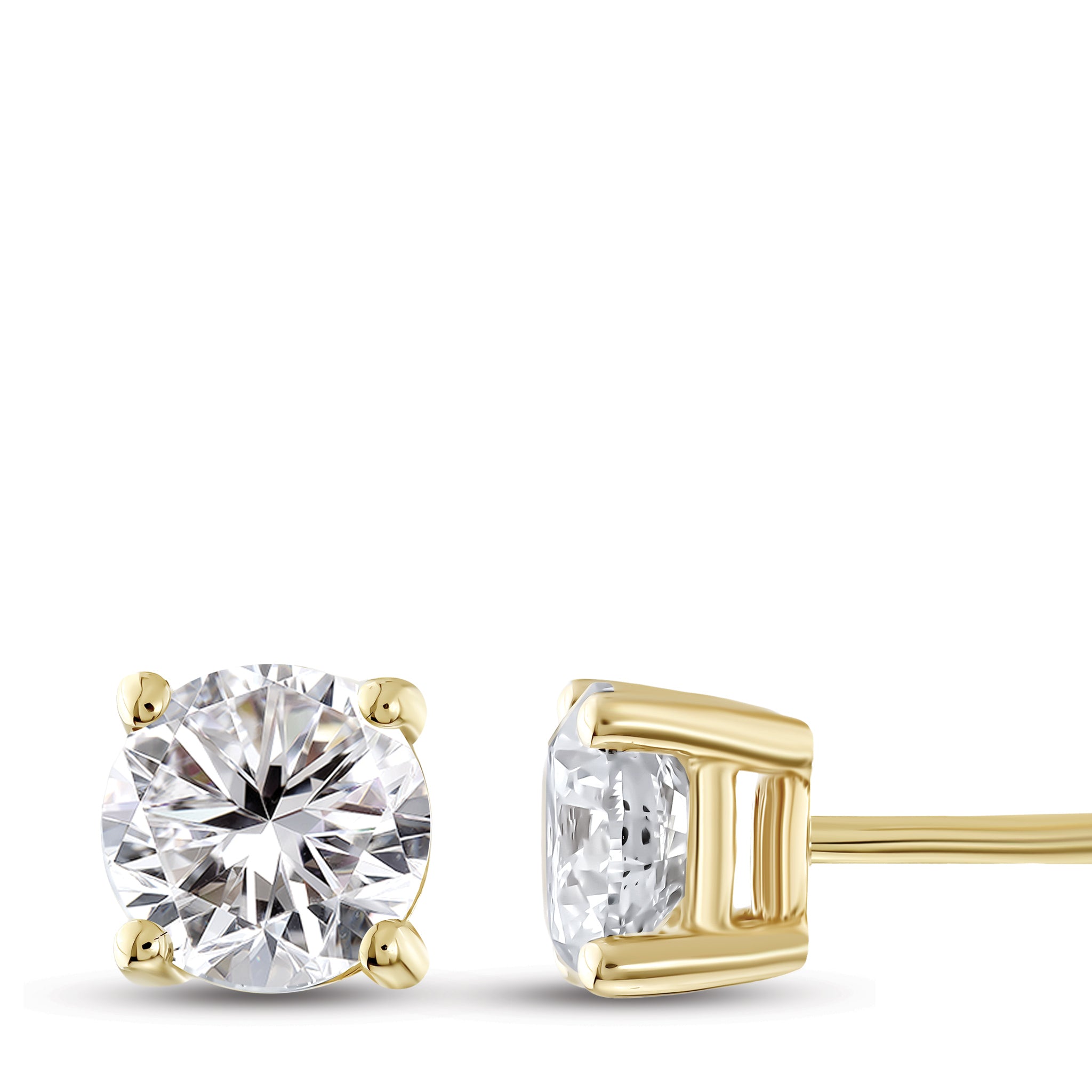 Solitaire Diamond Engagement Earrings