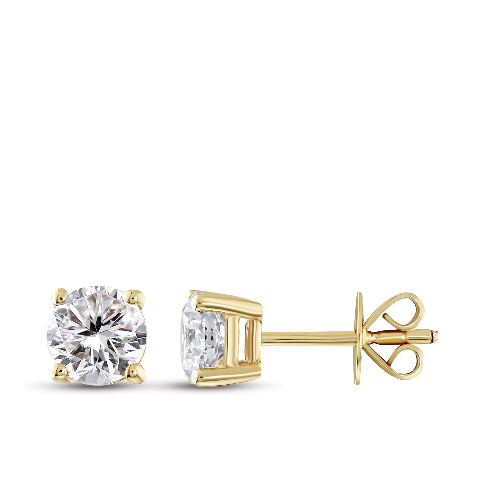 Solitaire Diamond Engagement Earrings