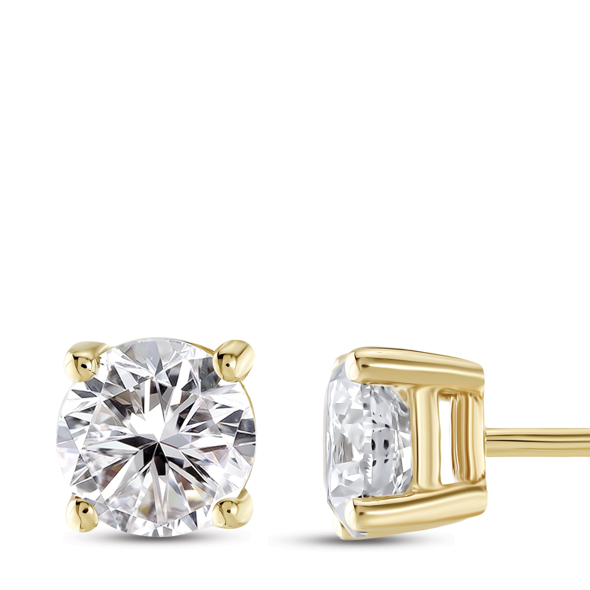 Solitaire Diamond Engagement Earrings