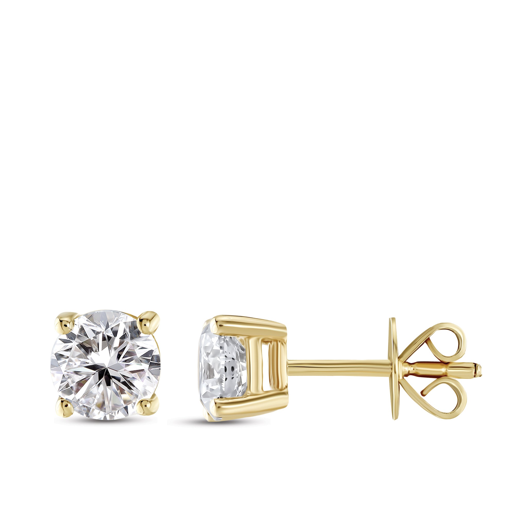 Solitaire Diamond Engagement Earrings