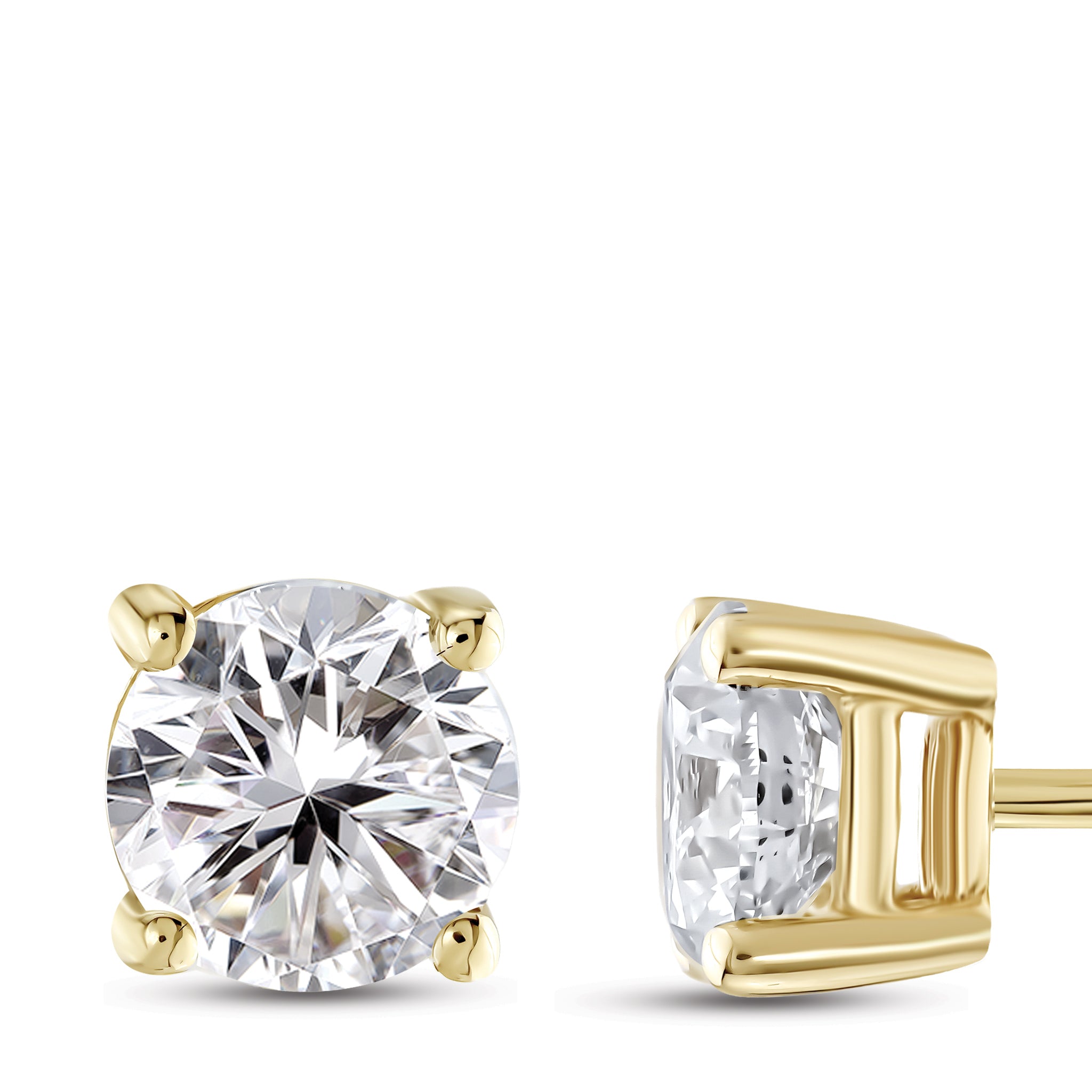 Solitaire Diamond Engagement Earrings