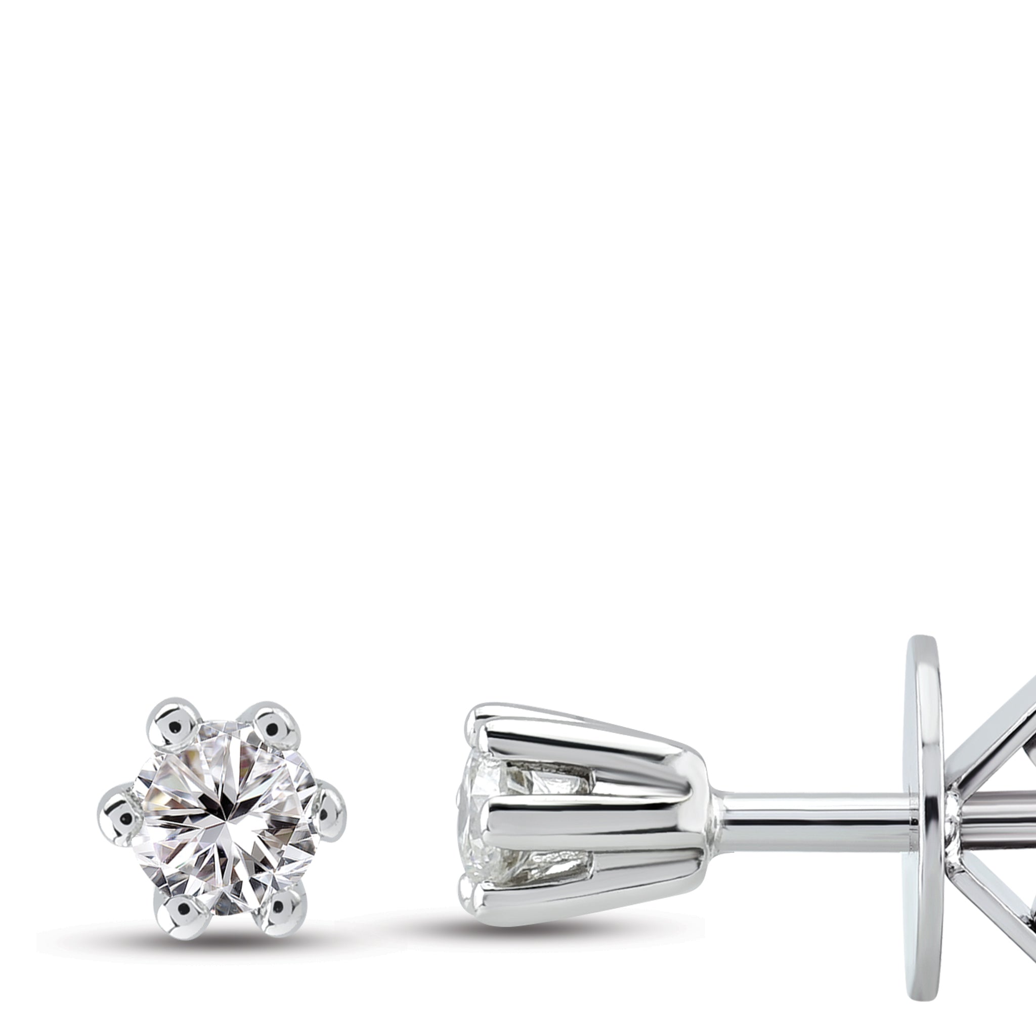 Solitaire Diamond Engagement Earrings