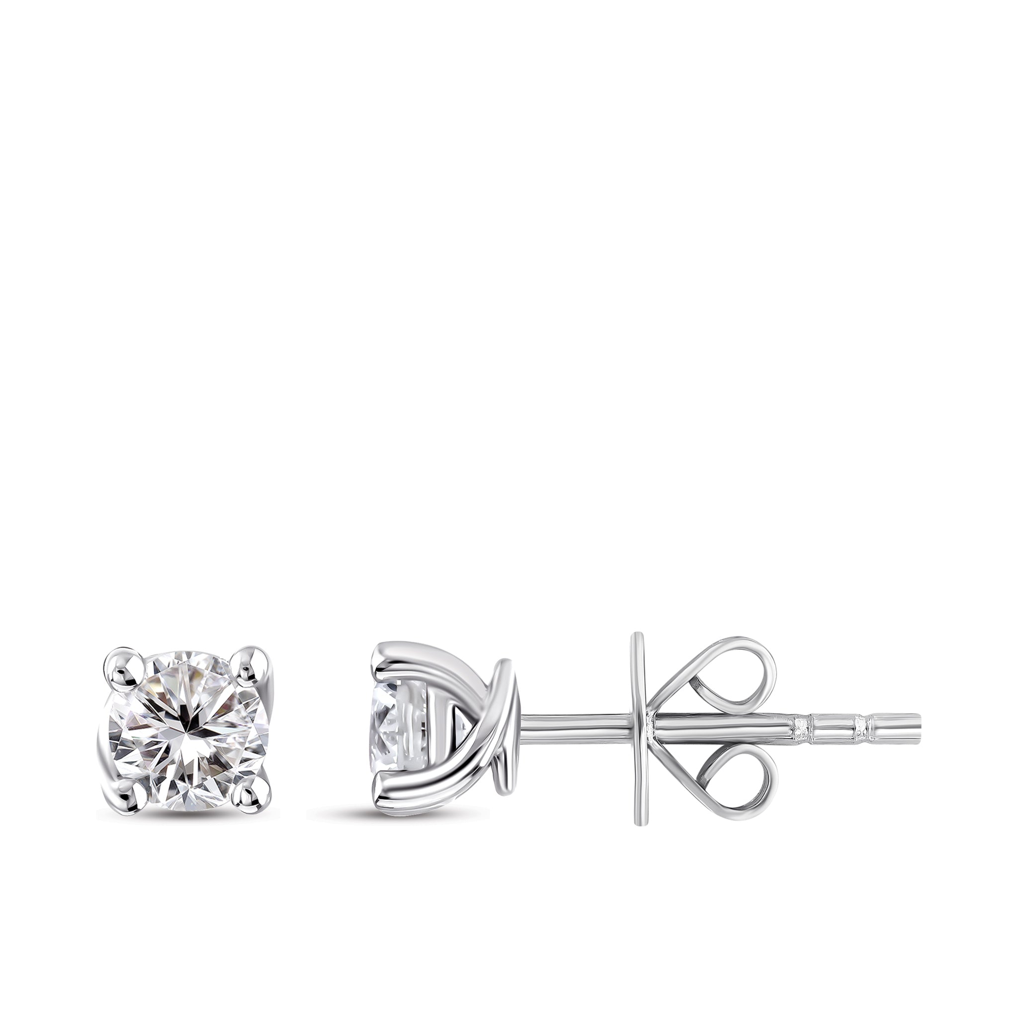 Solitaire Diamond Engagement Earrings
