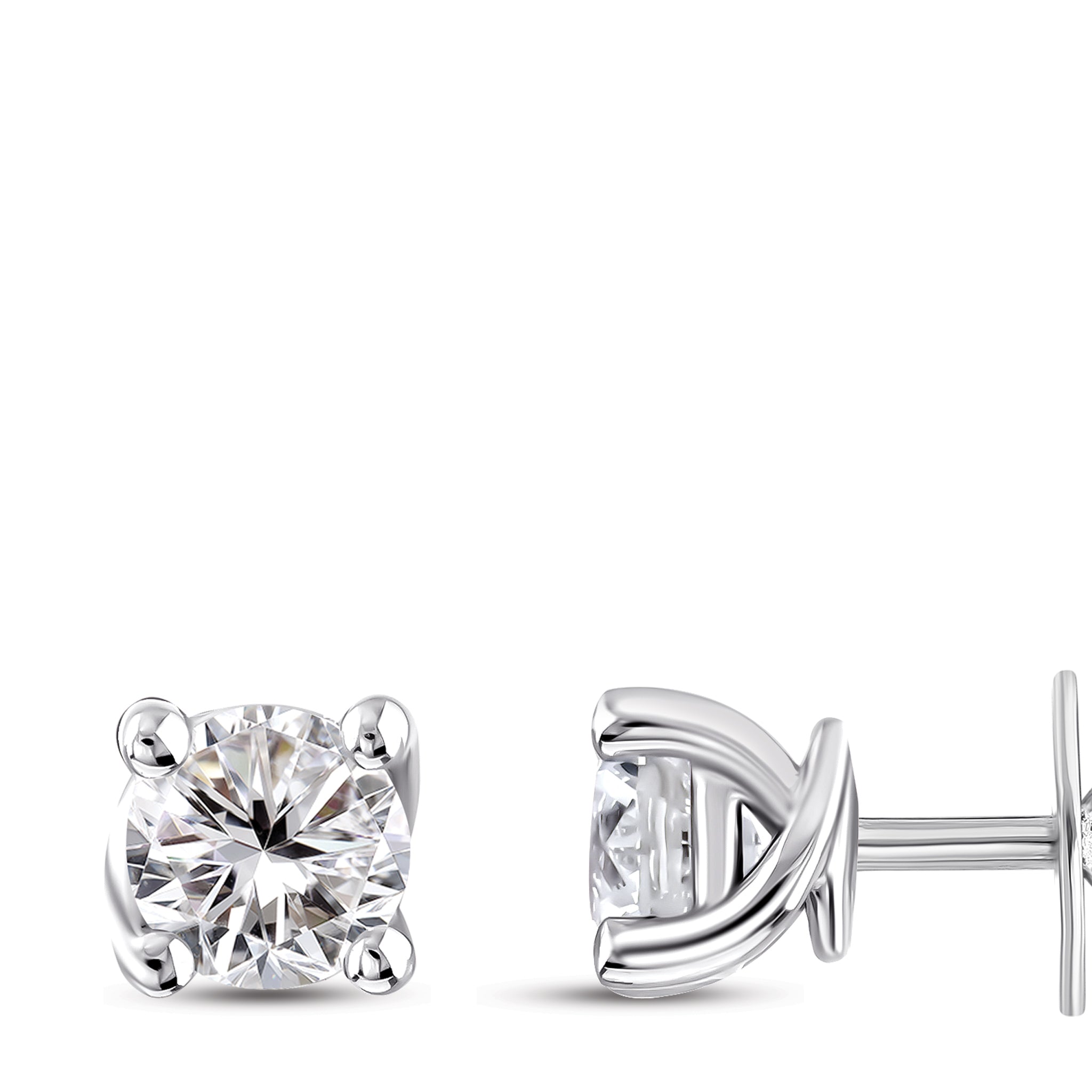 Solitaire Diamond Engagement Earrings