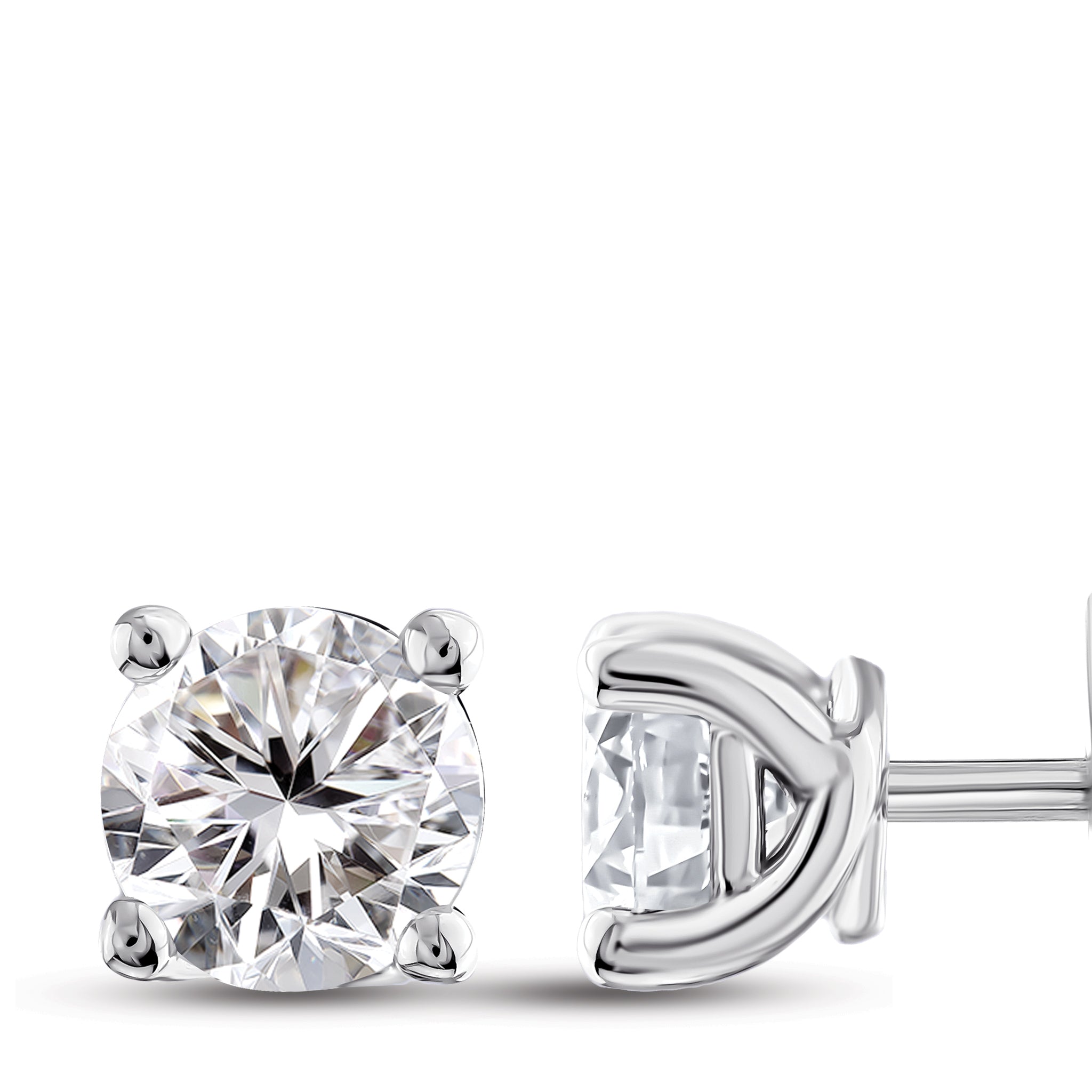 Solitaire Diamond Engagement Earrings