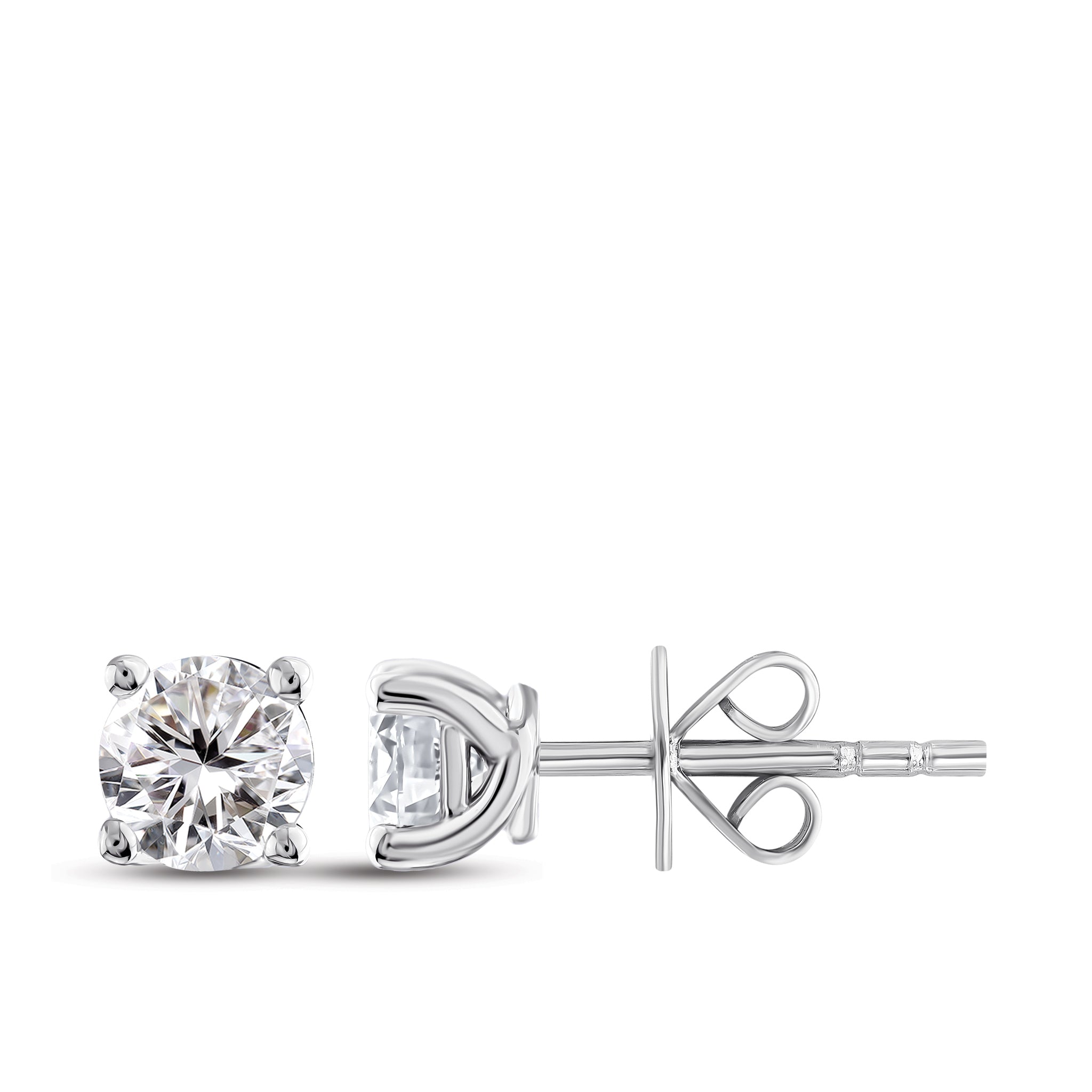 Solitaire Diamond Engagement Earrings