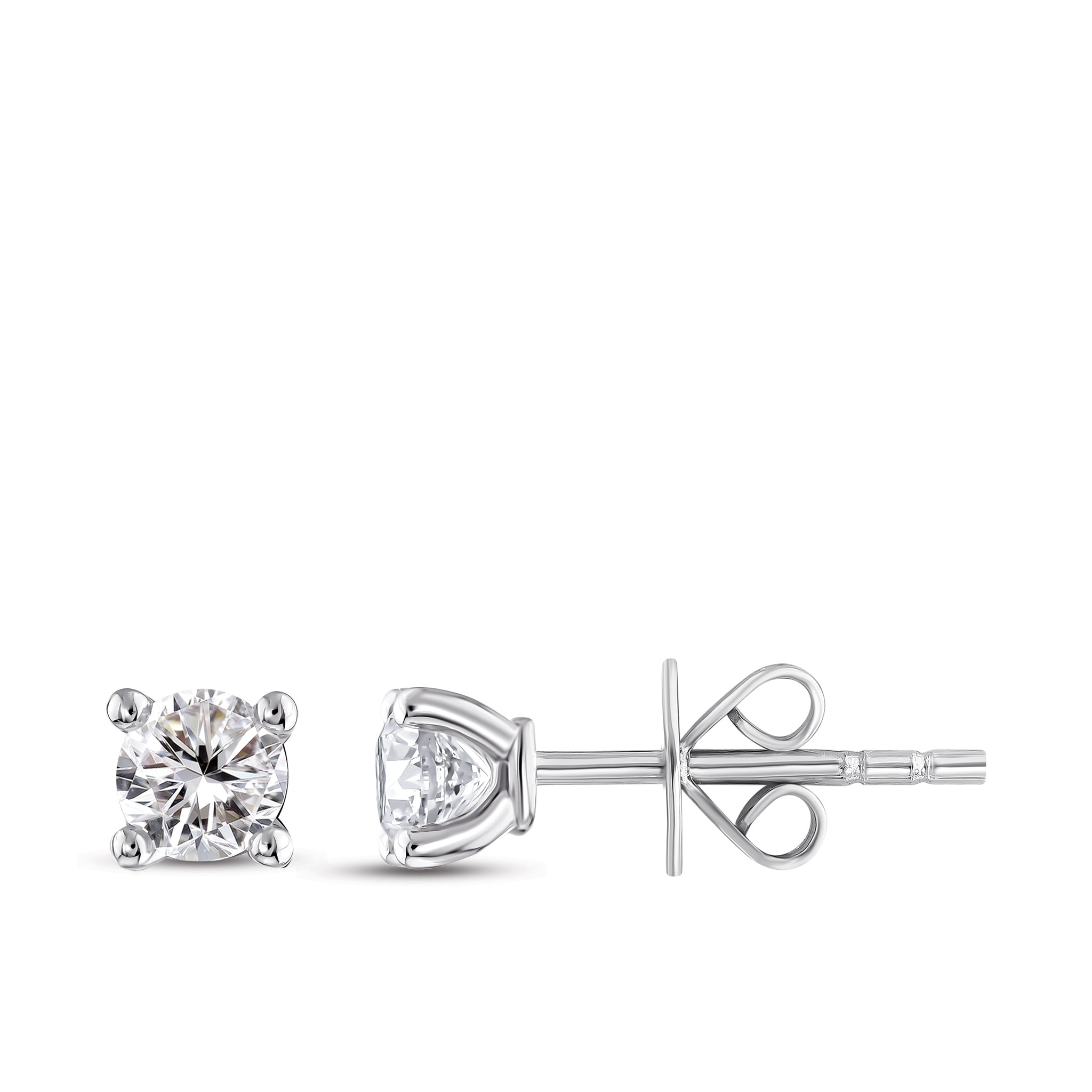 Solitaire Diamond Engagement Earrings