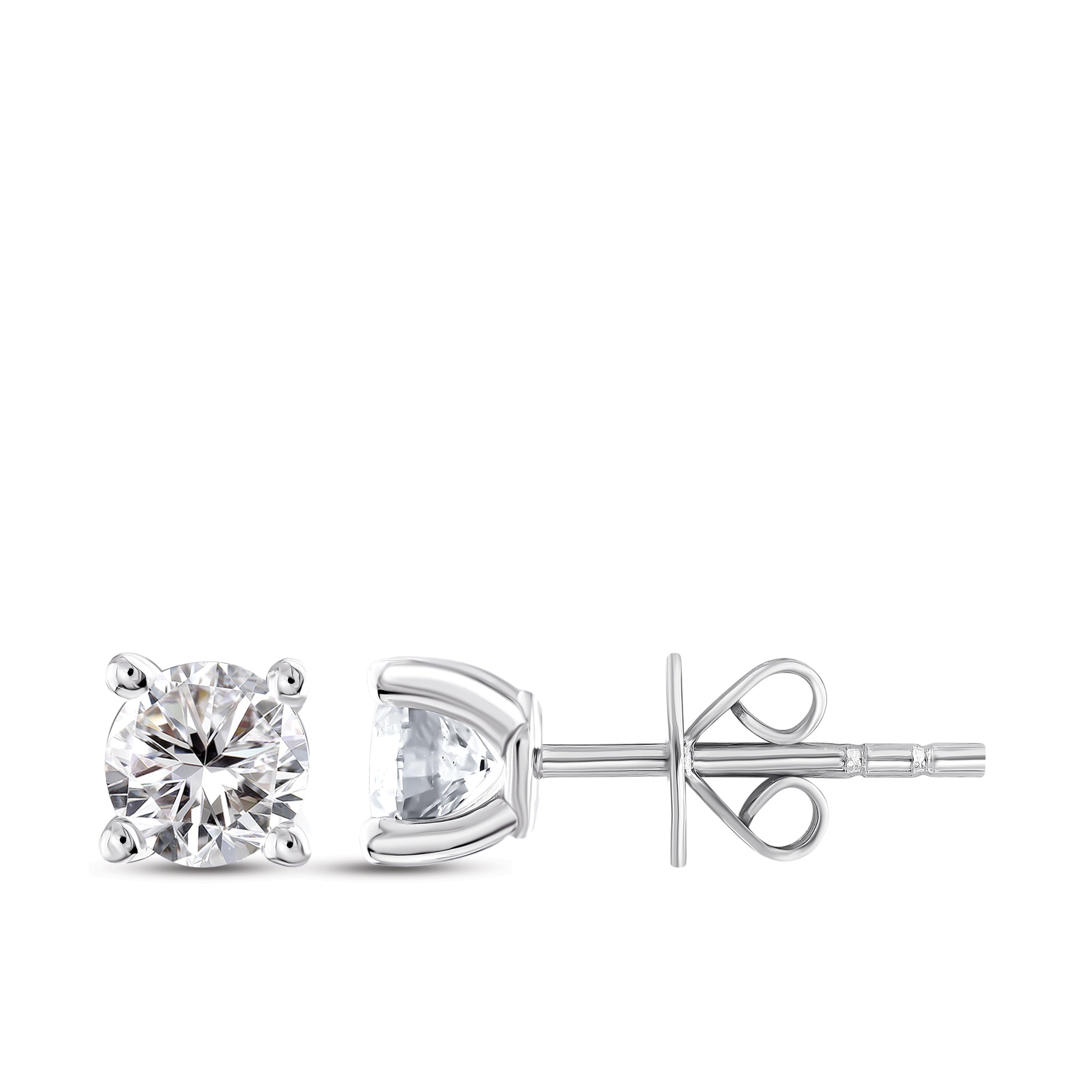 Solitaire Diamond Engagement Earrings
