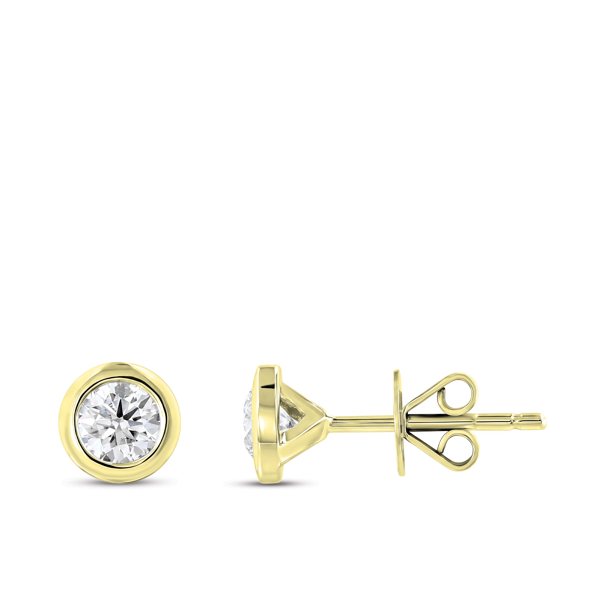 Diamond Solitaire Stud Earrings