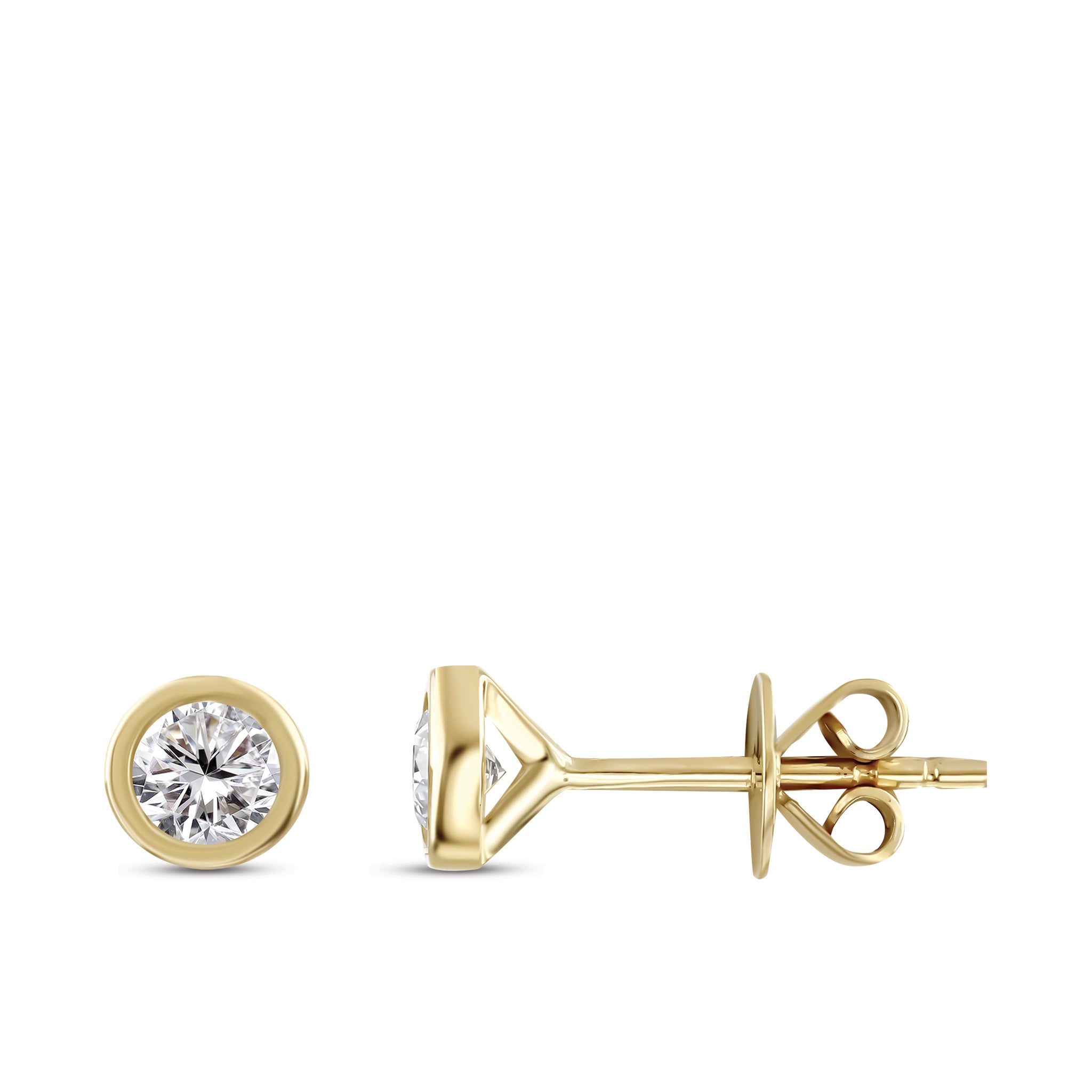 Solitaire Diamond Engagement Earrings