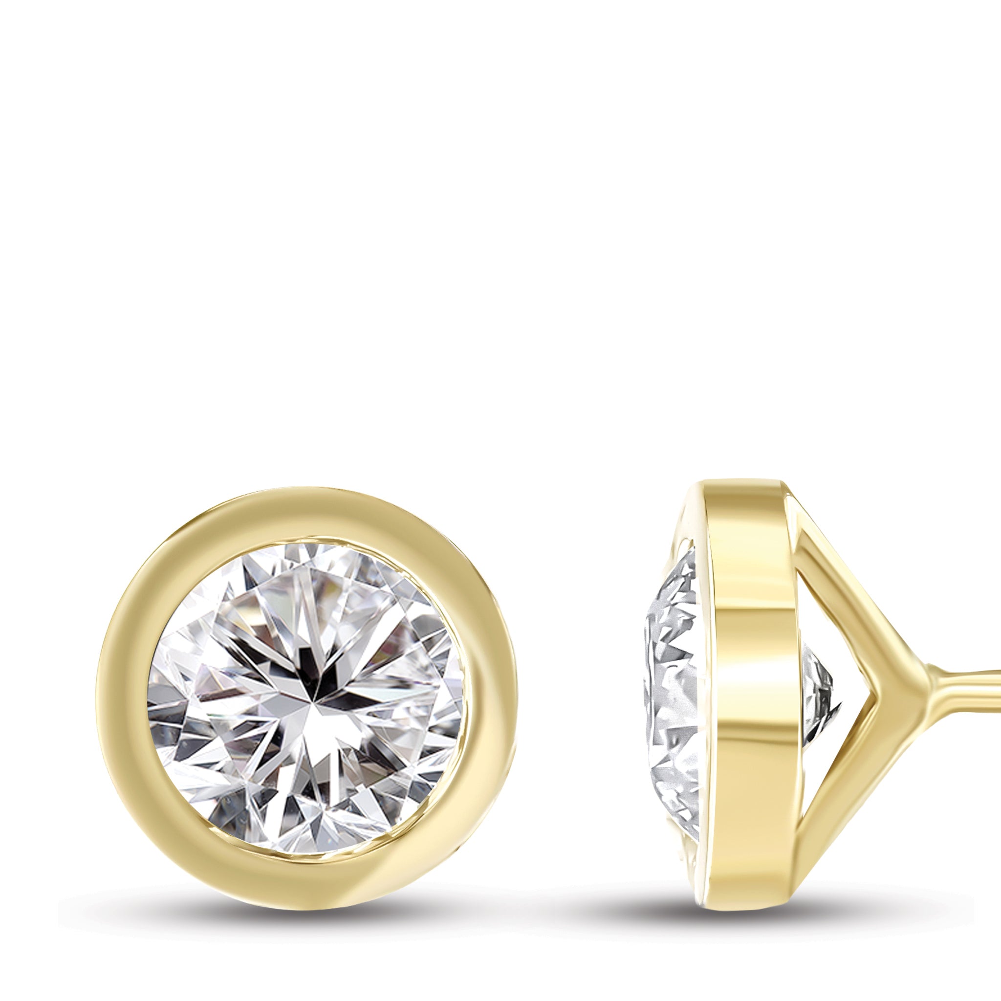 Solitaire Diamond Engagement Earrings