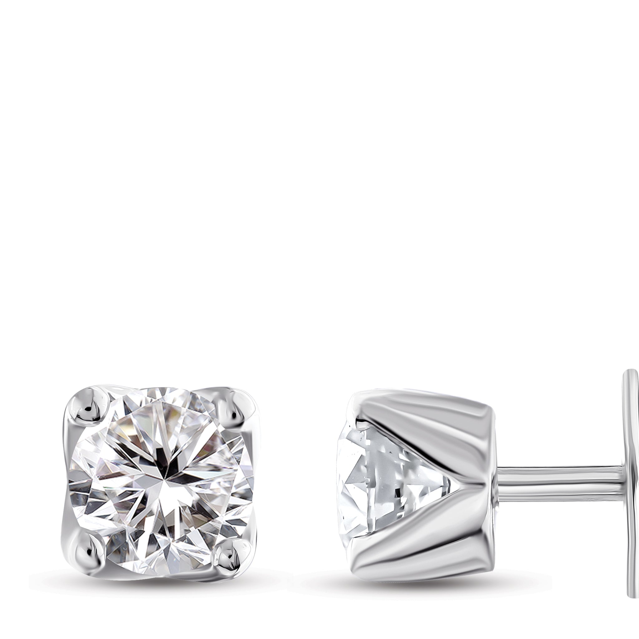 Solitaire Diamond Engagement Earrings